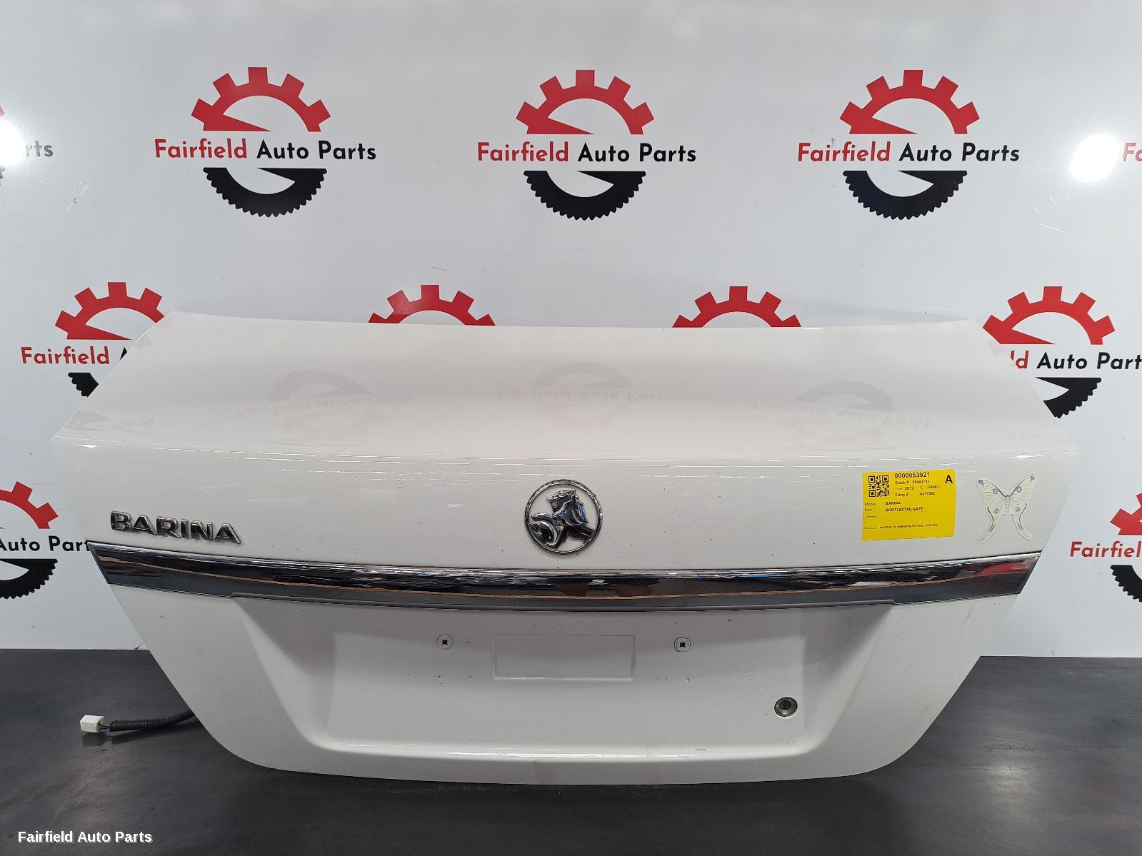 2012 Holden Barina Bootlid Tailgate