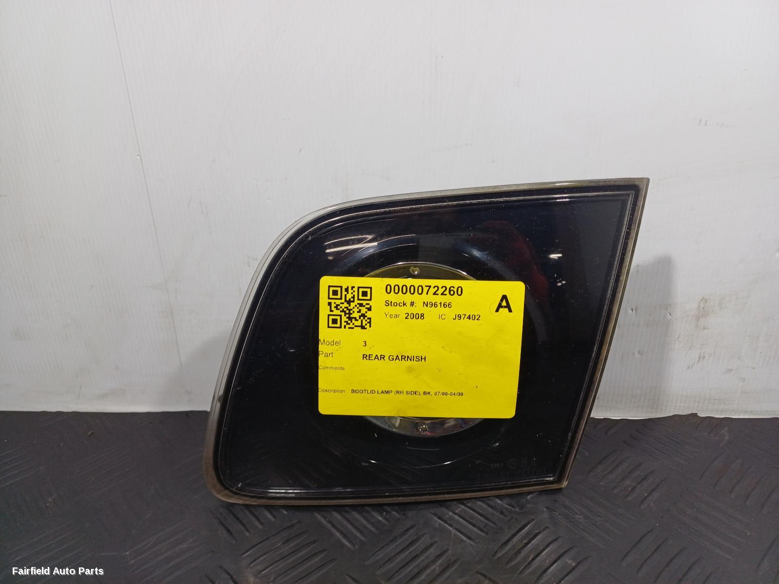 2006-2009 Mazda 3 Rear Garnish