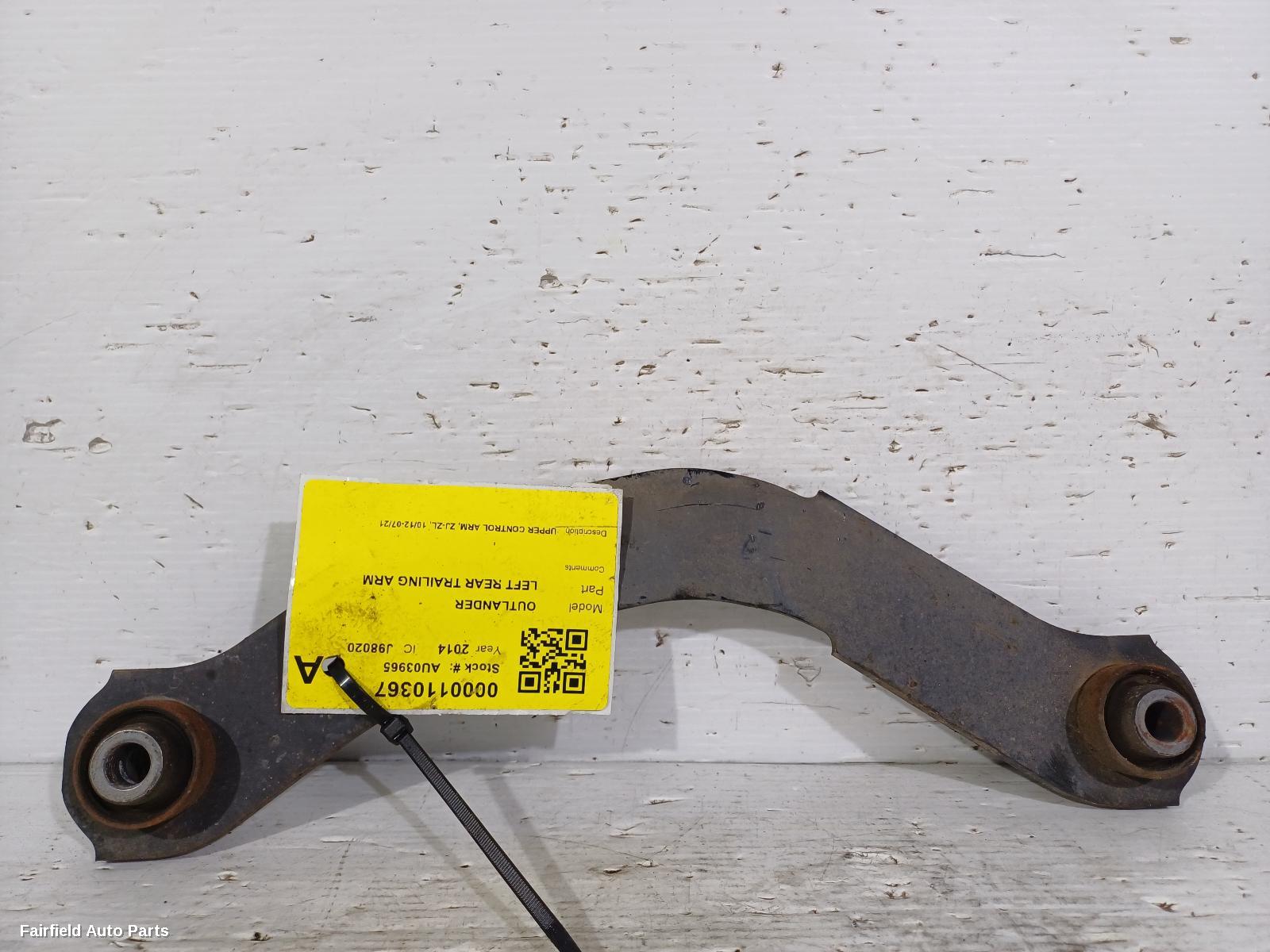 2012-2021 Mitsubishi Outlander Left Rear Trailing Arm