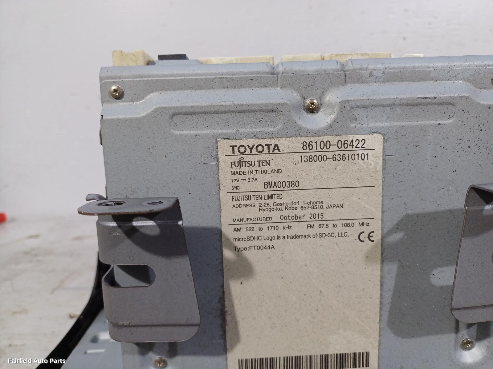 2015-2017 Toyota Camry Radio Cd Dvd Sat Tv