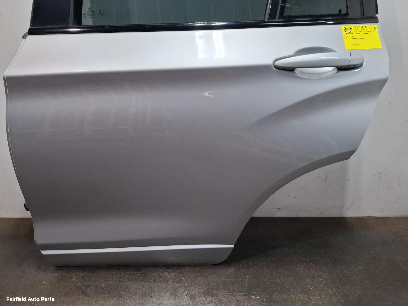 2014-2018 Bmw X4 Left Rear Door Sliding