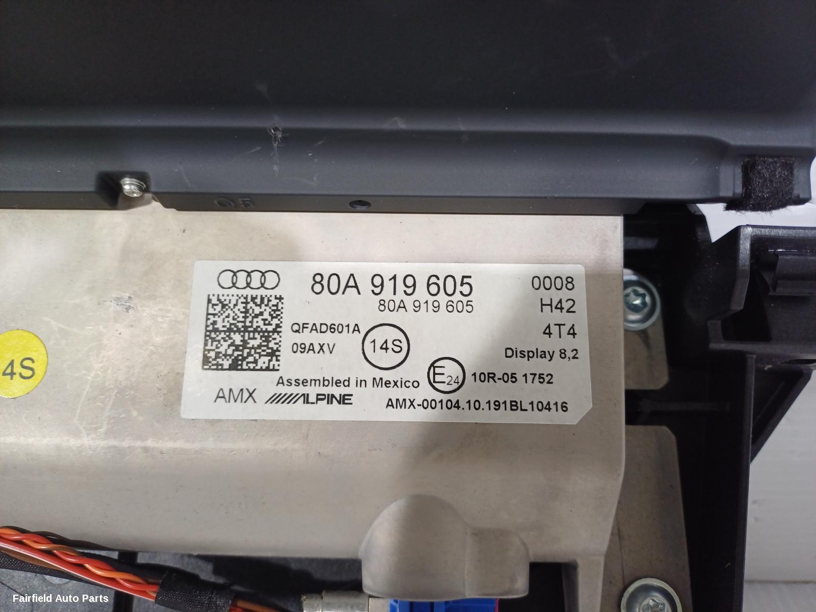 2017-2020 Audi Q5 Radio Cd Dvd Sat Tv