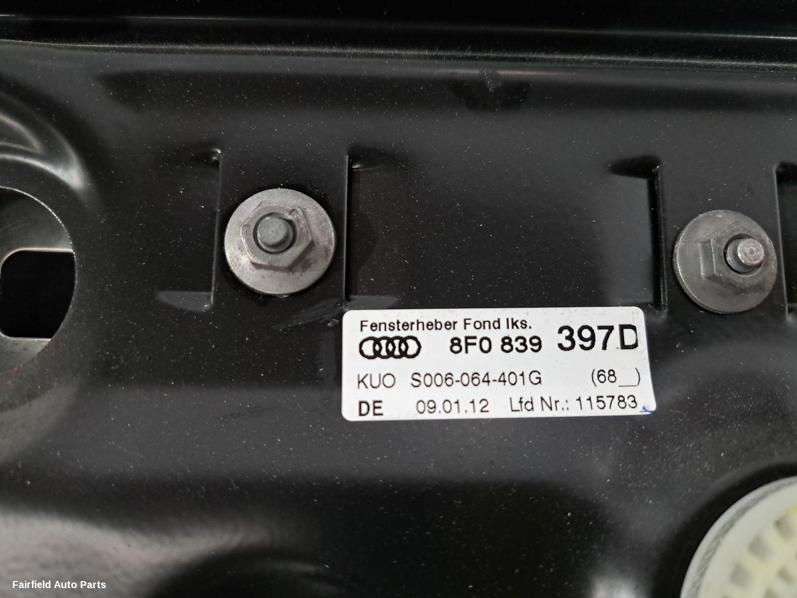 2009-2016 Audi A5 Left Rear Wnd Reg Motor