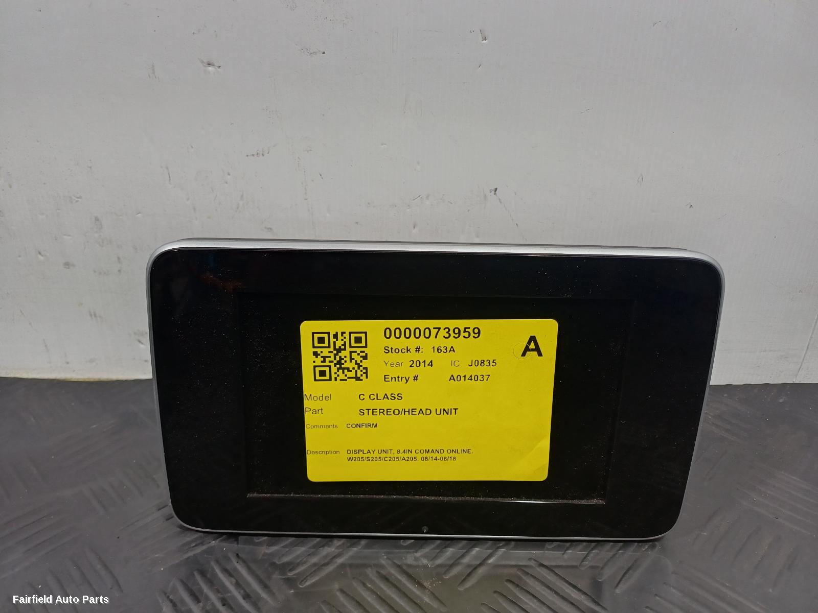 2011-2015 Mercedes C Class Radio Cd Dvd Sat Tv
