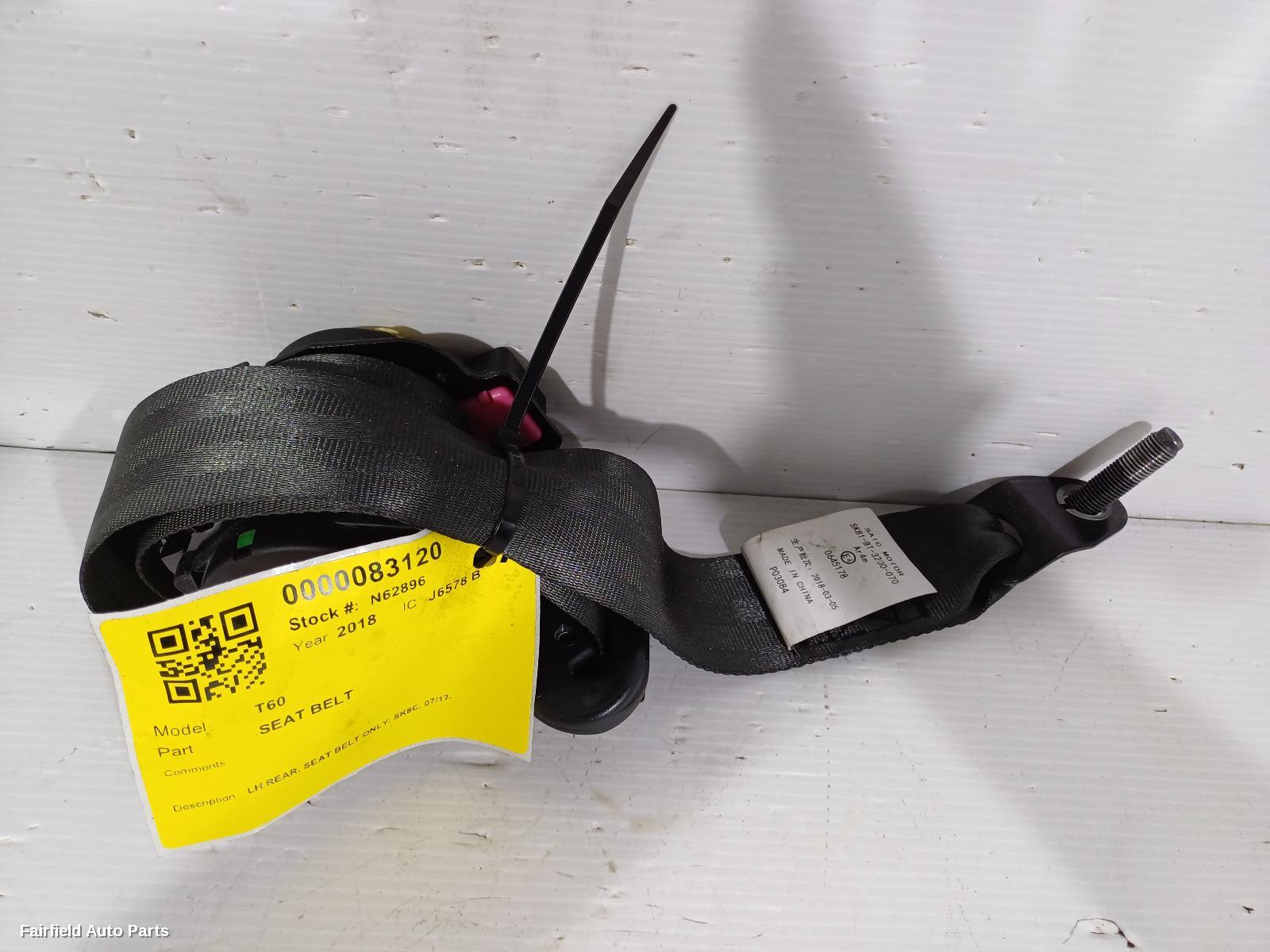 2017-2025 Ldv T60 Seatbelt Stalk