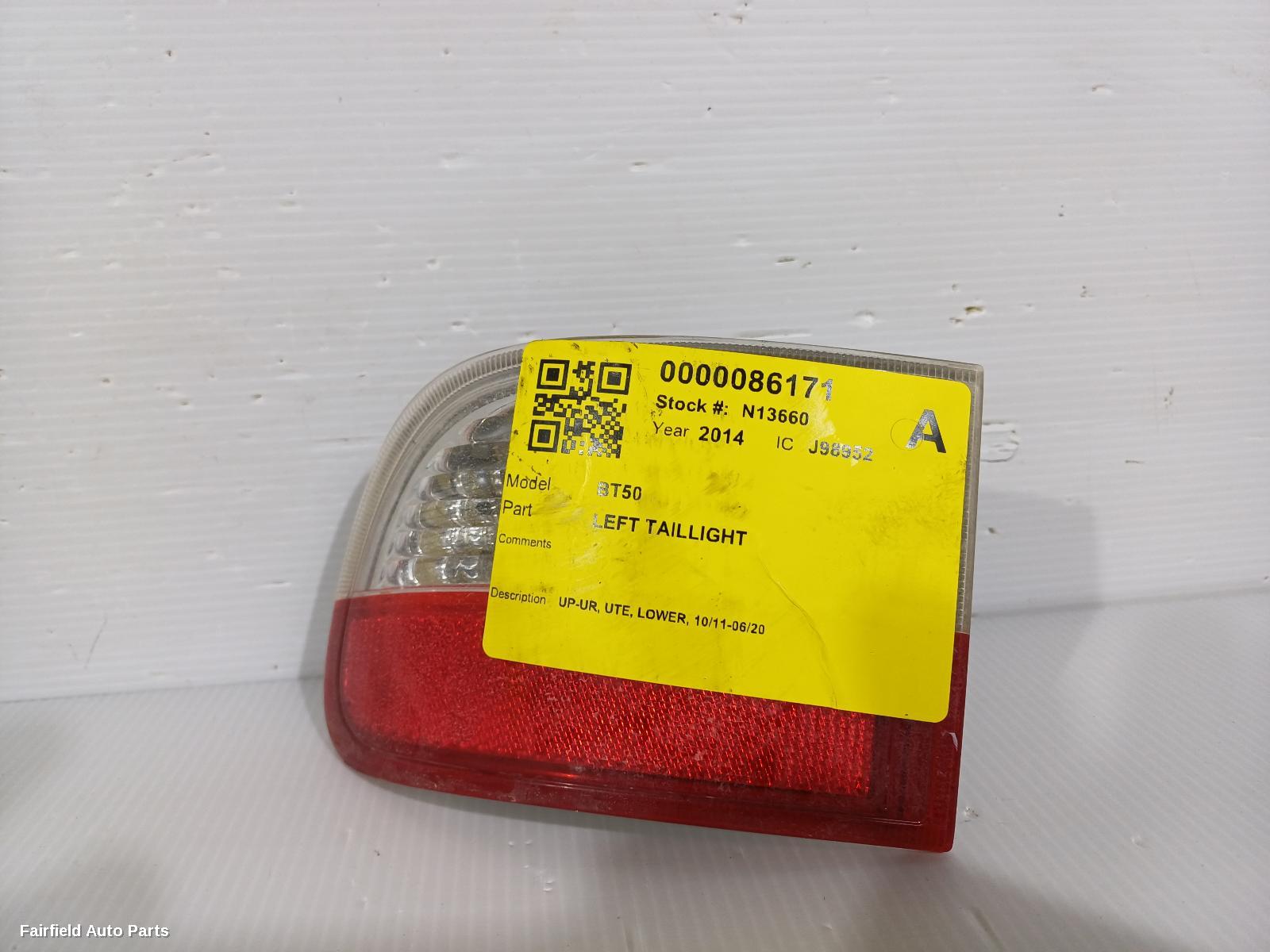 2011-2020 Mazda Bt50 Left Taillight