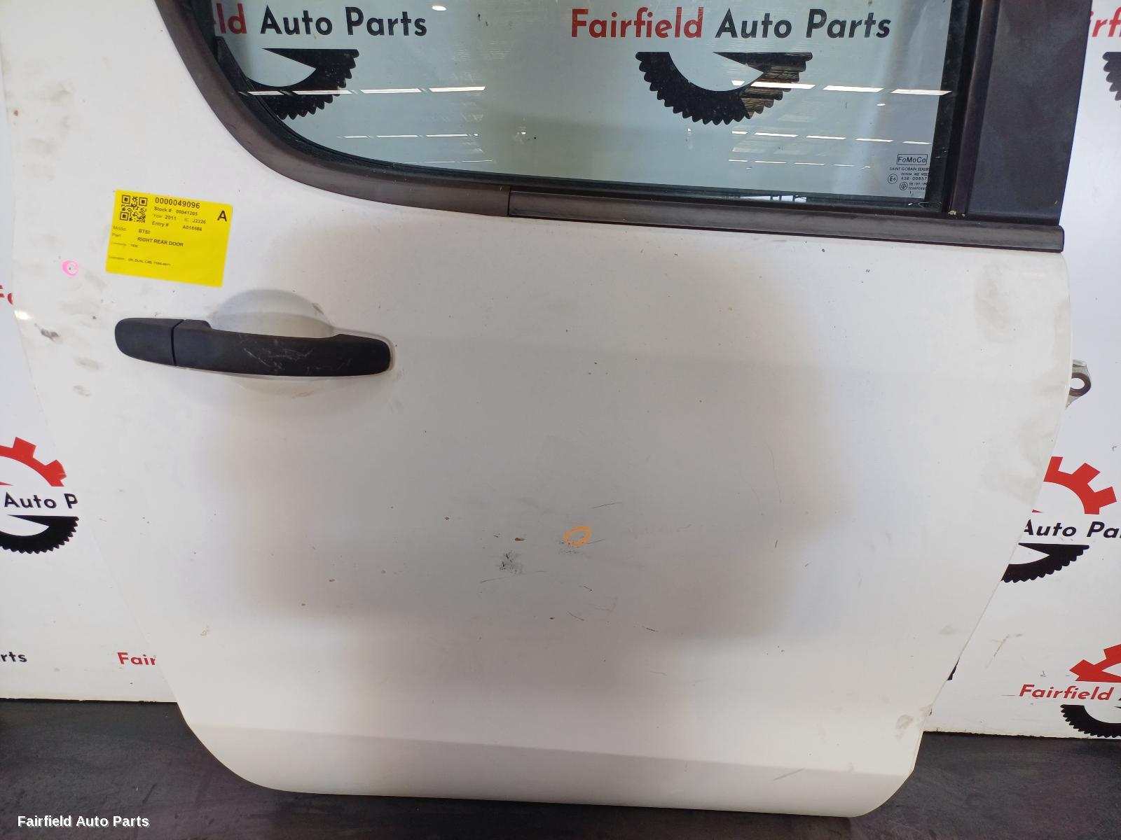 2011-2020 Mazda Bt50 Right Rear Door Sliding