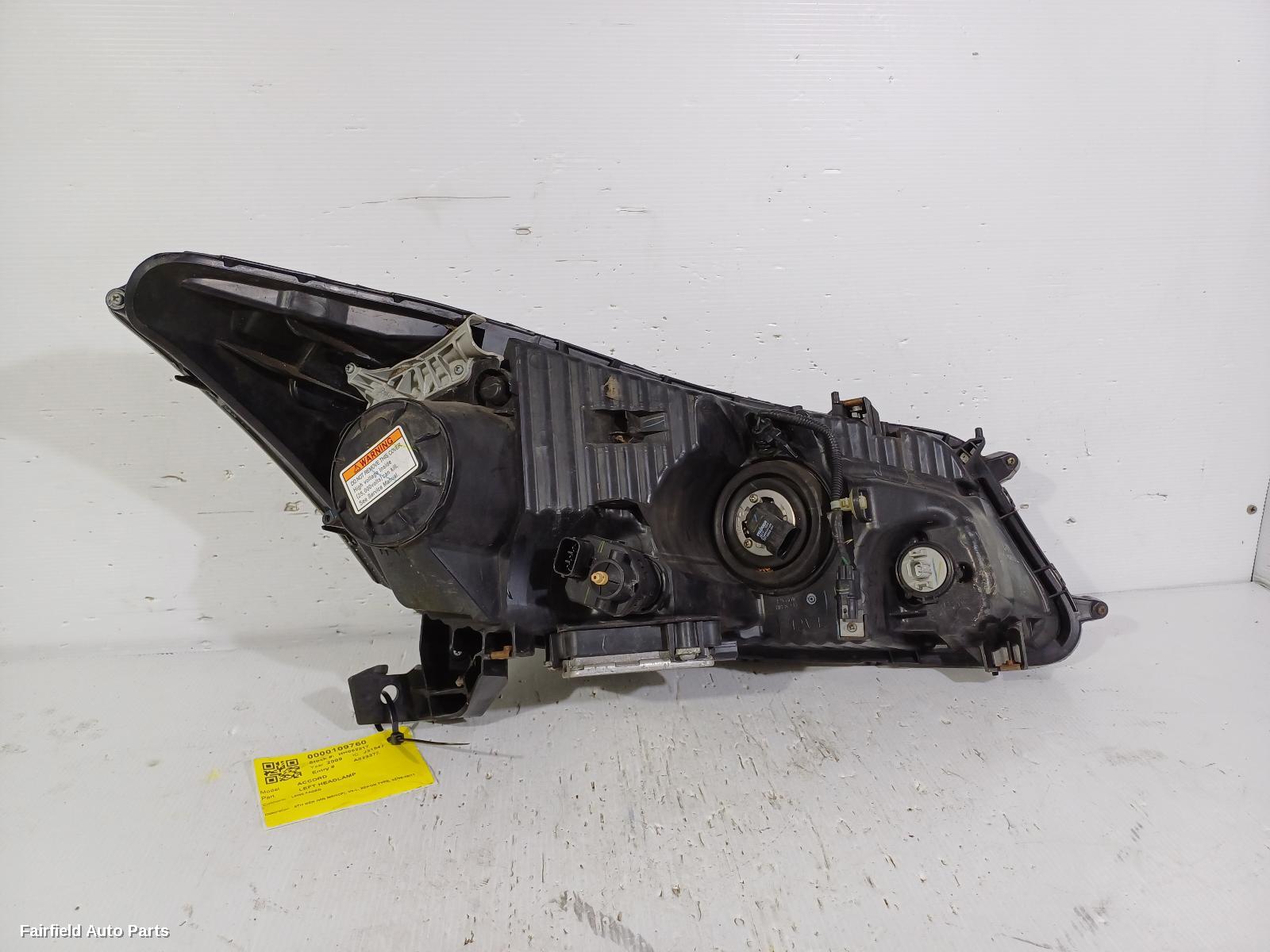 2008-2011 Honda Accord Left Headlamp
