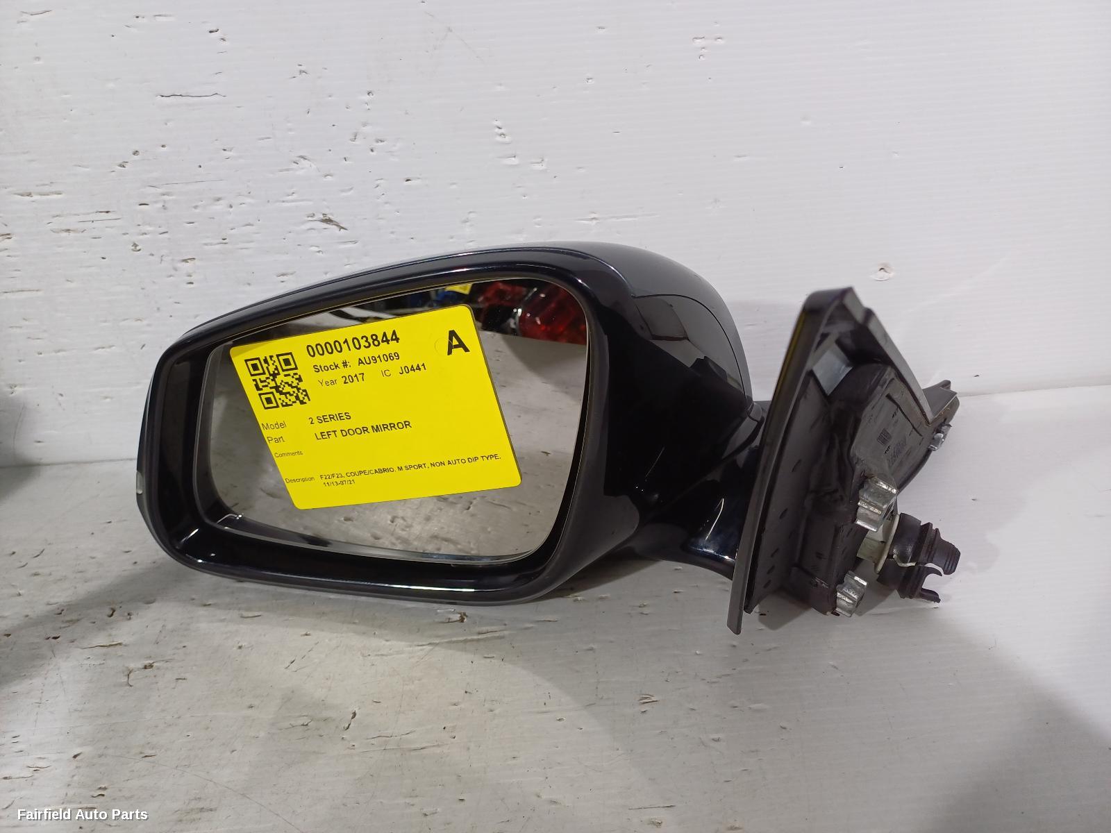 2013-2021 Bmw 2 Series Left Door Mirror