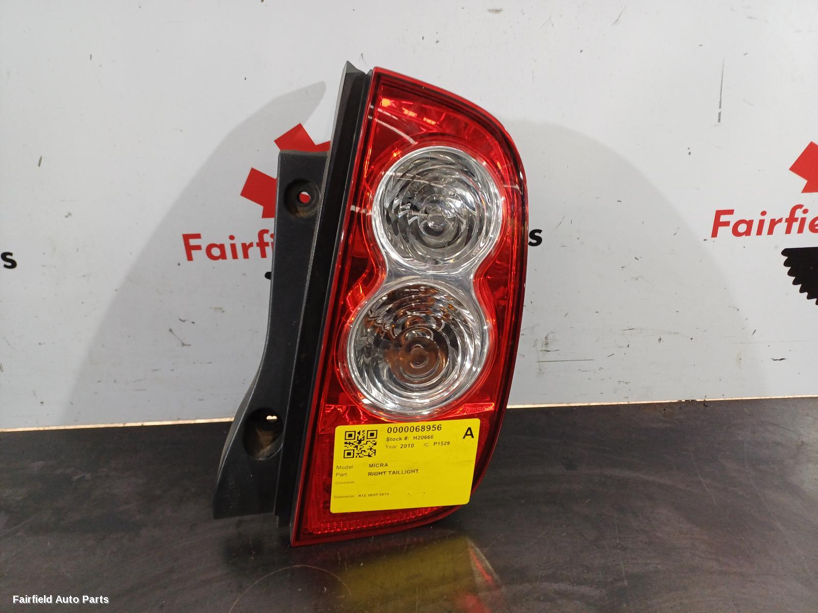 2007-2010 Nissan Micra Right Taillight