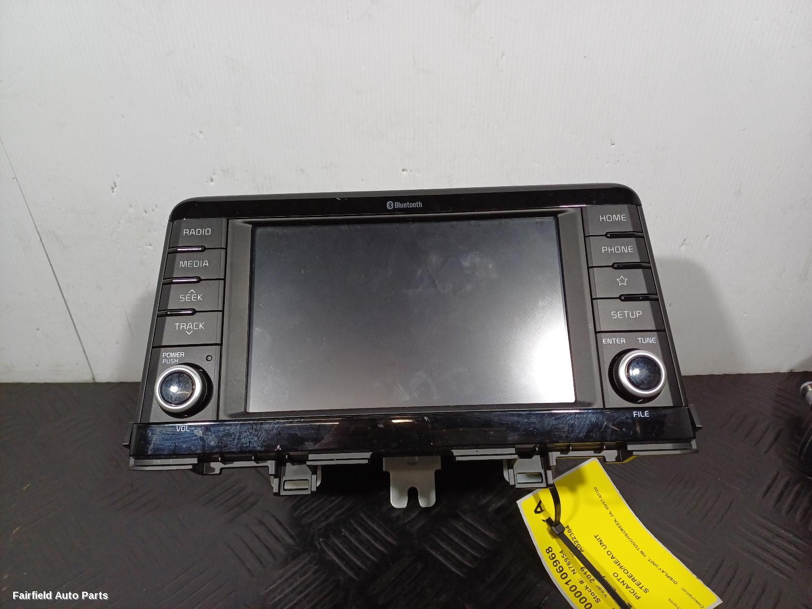 2019 Kia Picanto Radio Cd Dvd Sat Tv
