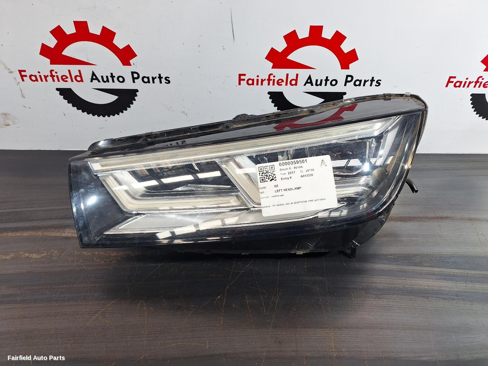 2017-2020 Audi Q5 Left Headlamp