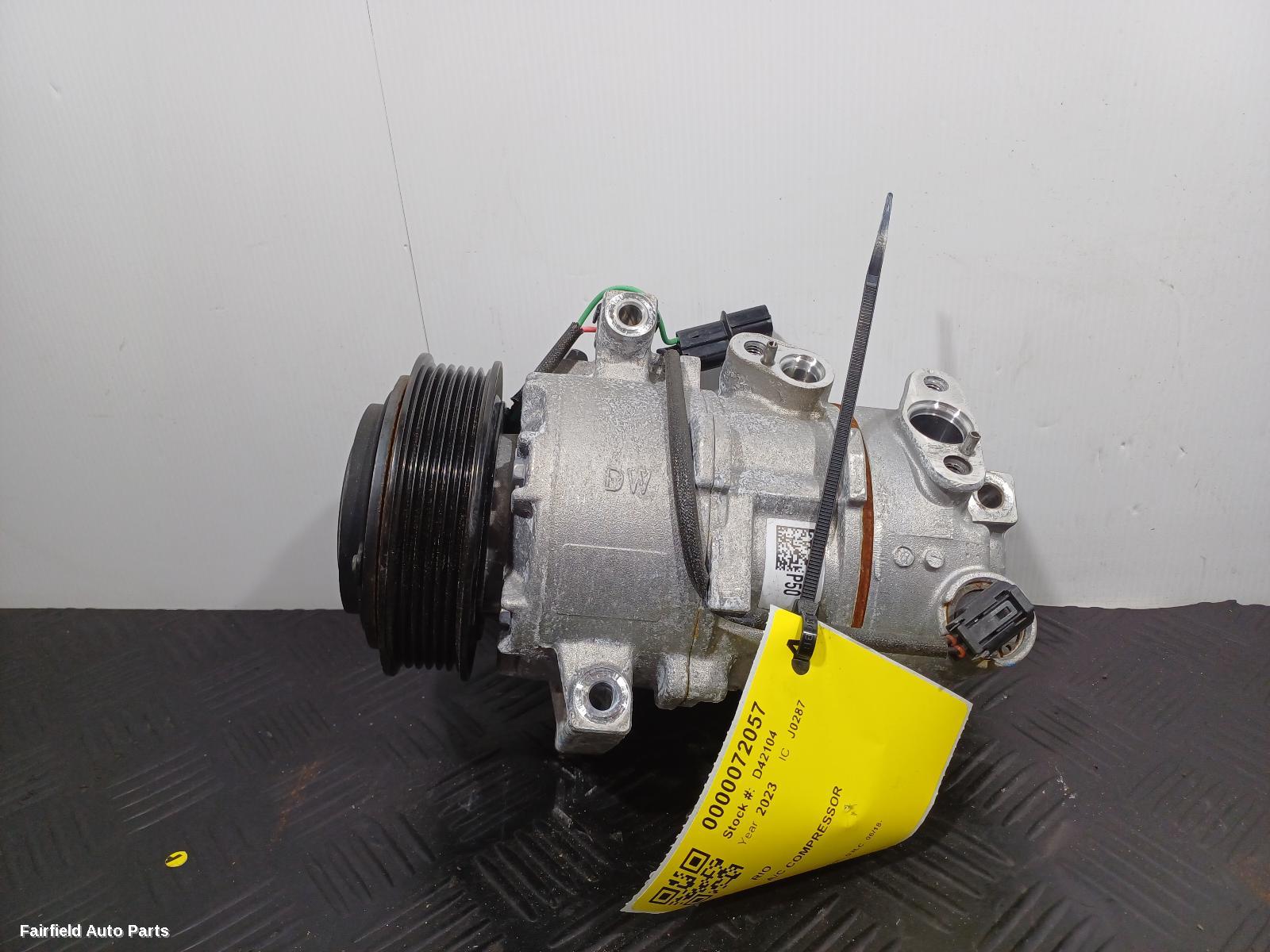 2023 Kia Rio A C Compressor