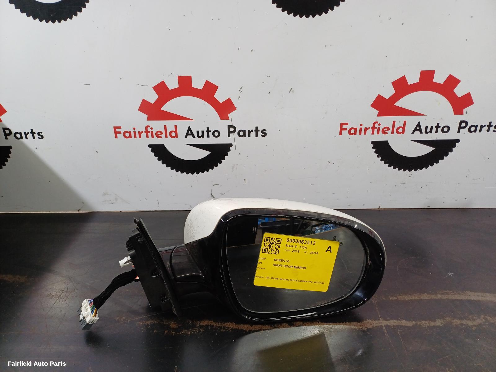 2017-2020 Kia Sorento Right Door Mirror
