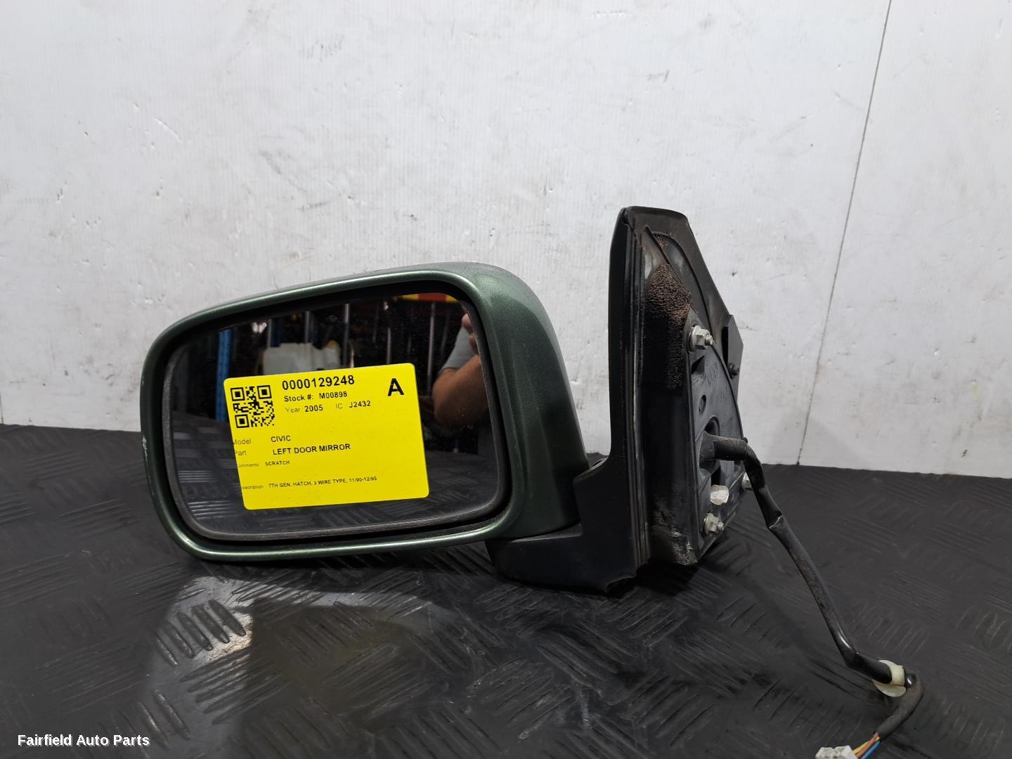 2000-2005 Honda Civic Left Door Mirror