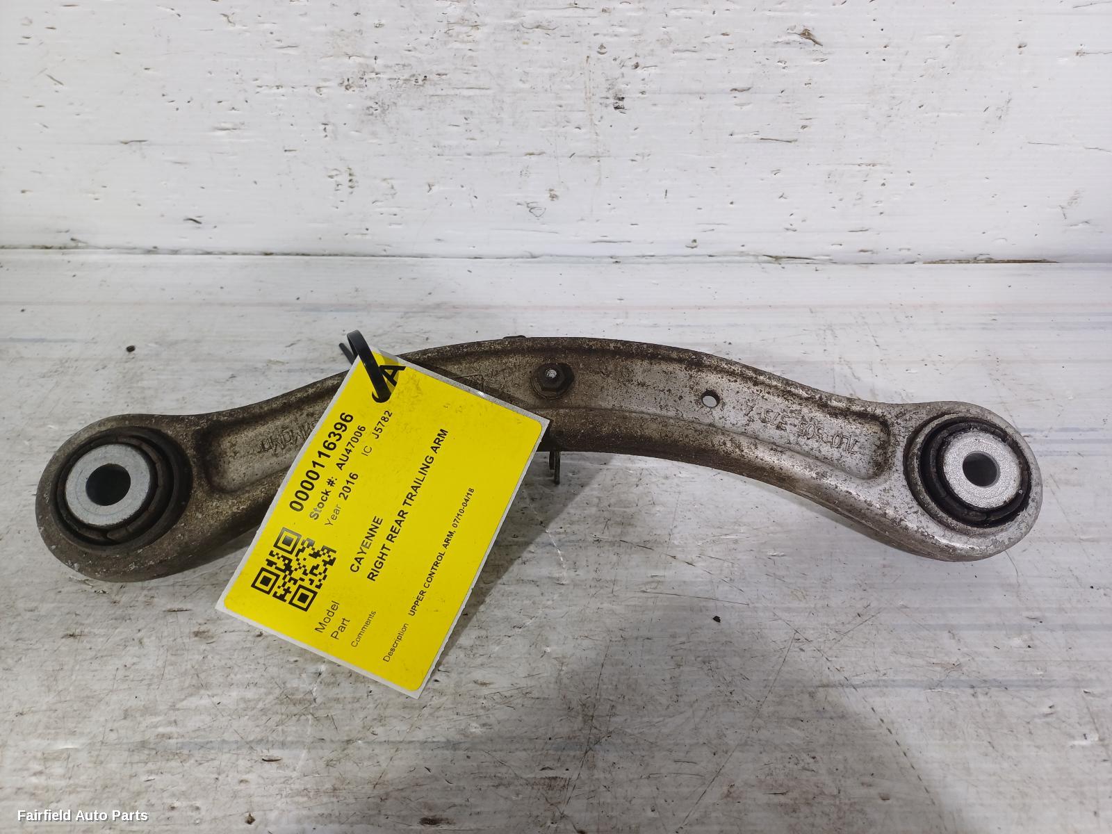 2010-2018 Porsche Cayenne Right Rear Trailing Arm