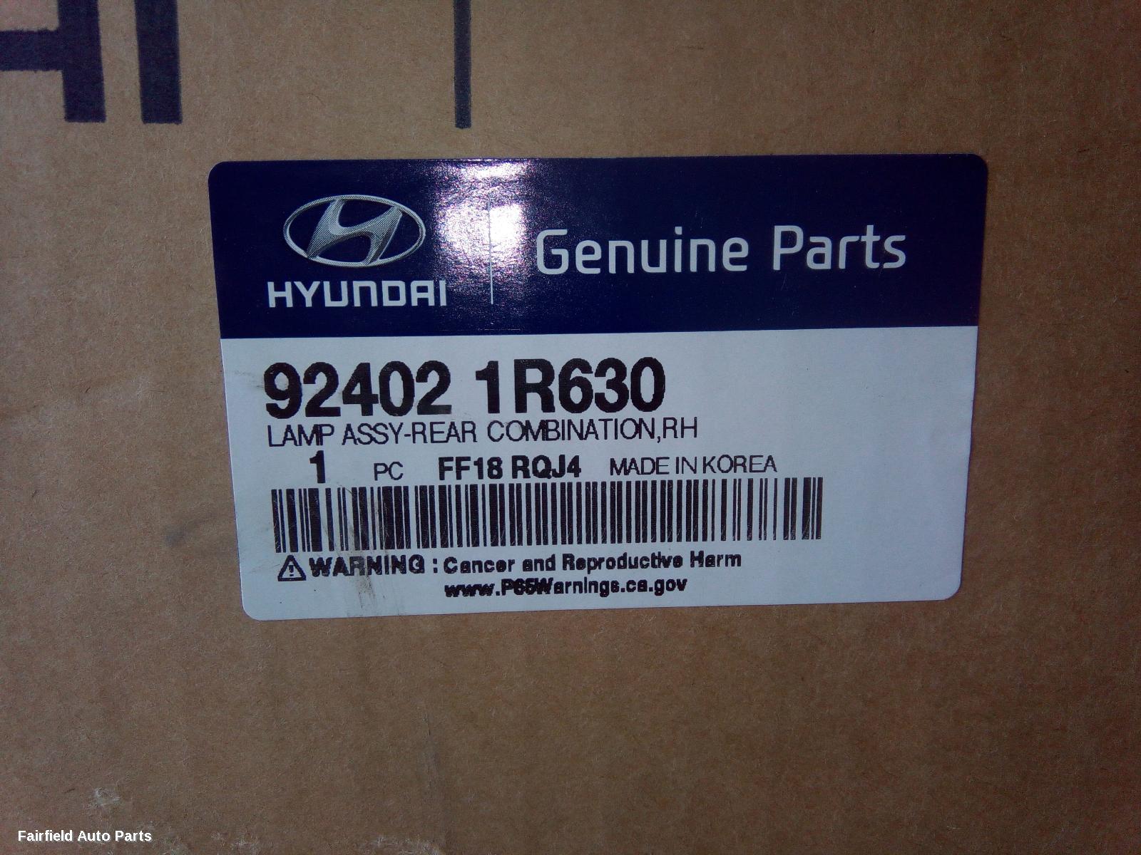 2015 Hyundai Accent Right Taillight