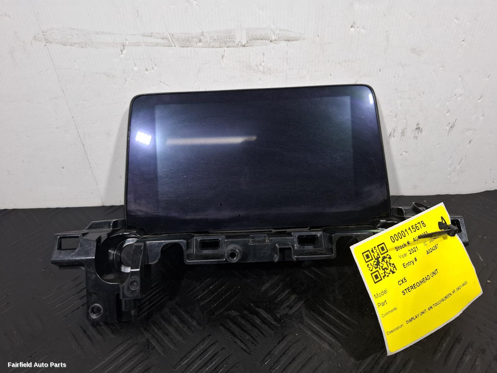 2021-2023 Mazda Cx5 Radio Cd Dvd Sat Tv