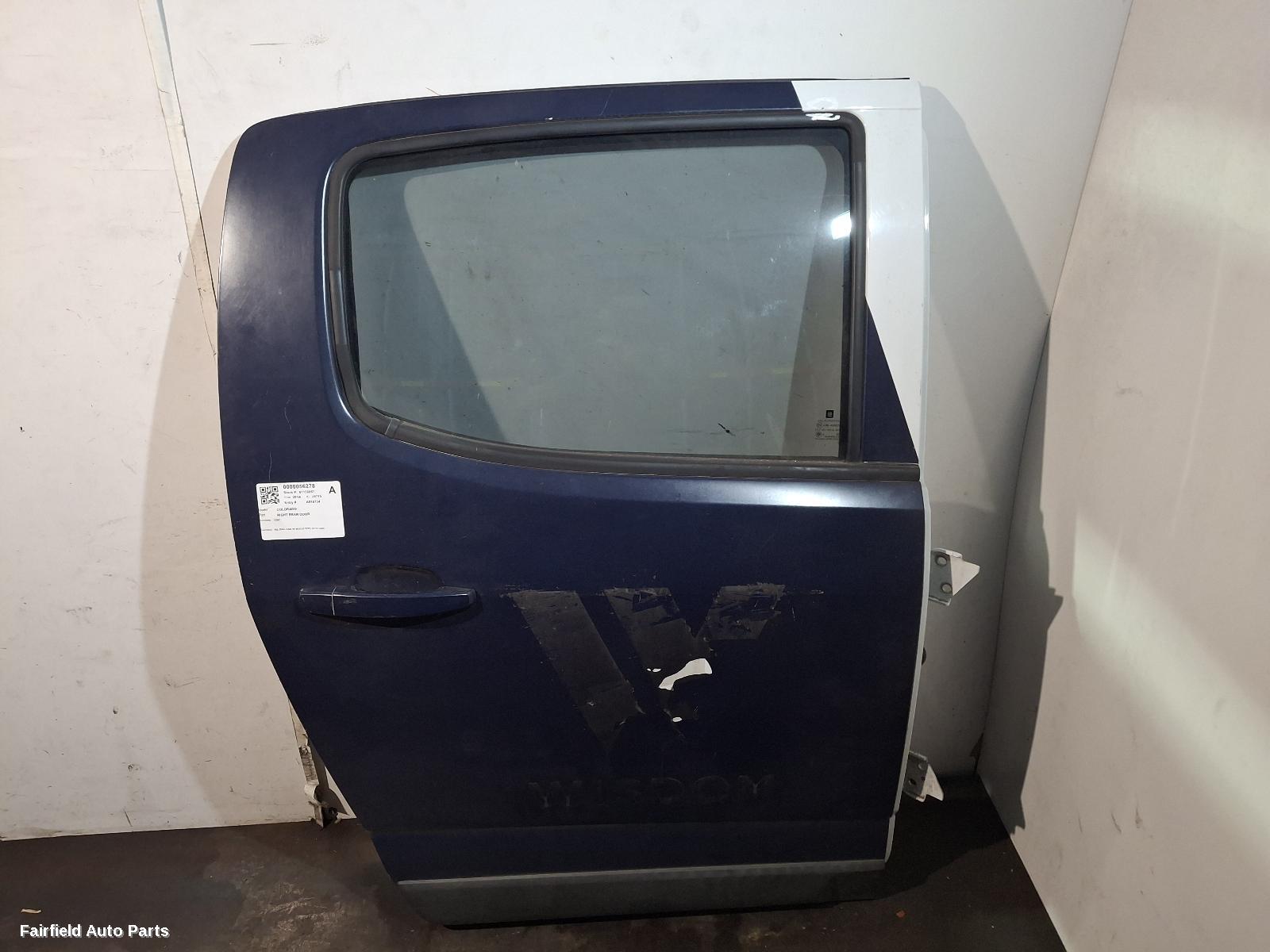 2012-2020 Holden Colorado Right Rear Door Sliding
