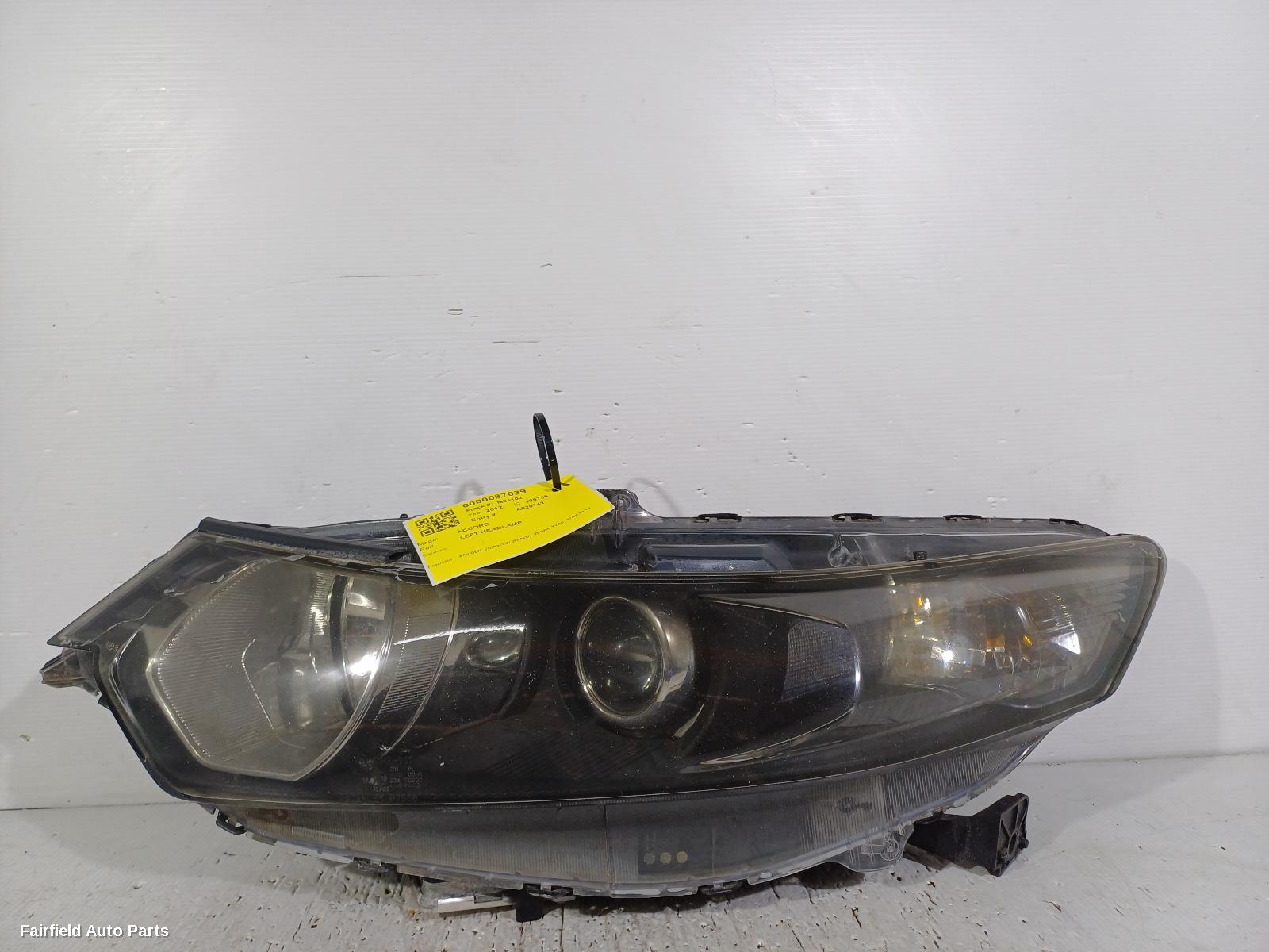 2011-2015 Honda Accord Left Headlamp