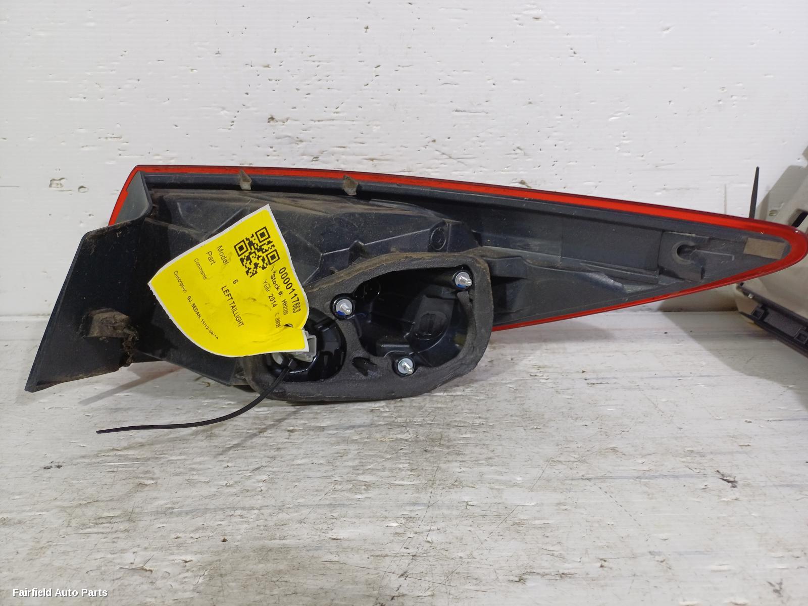 2012-2014 Mazda 6 Left Taillight