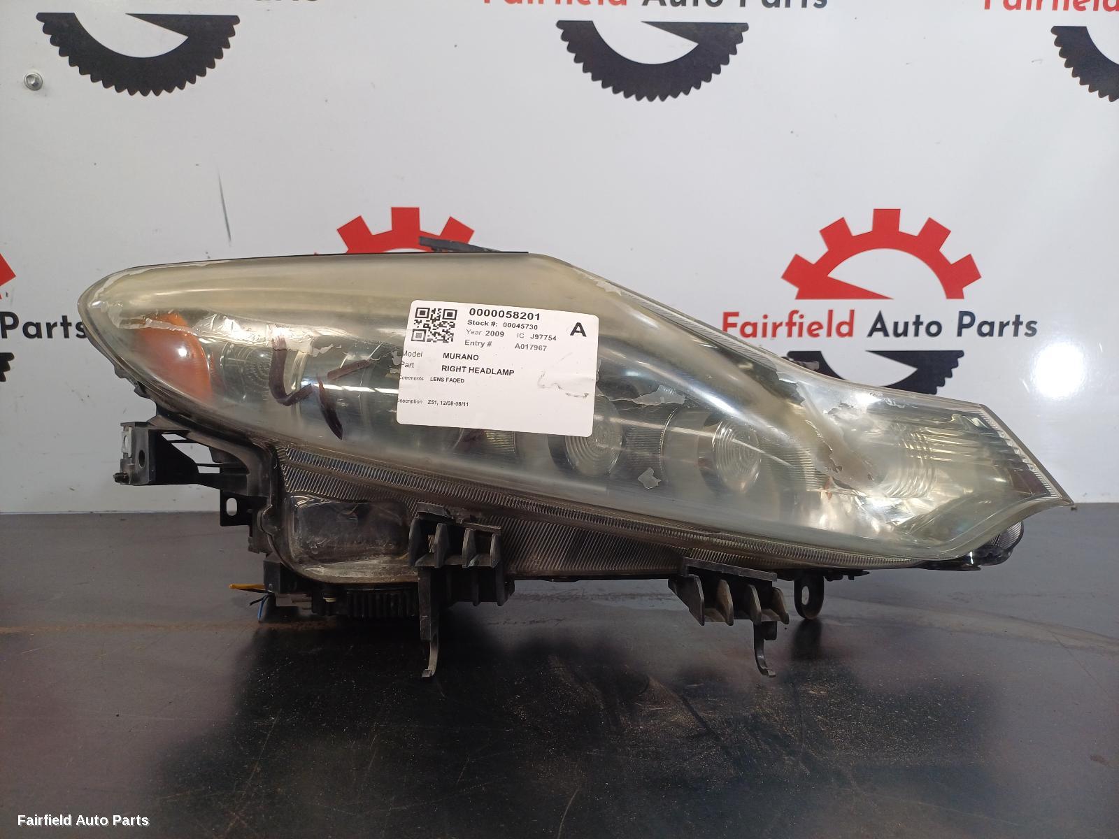 2008-2011 Nissan Murano Right Headlamp