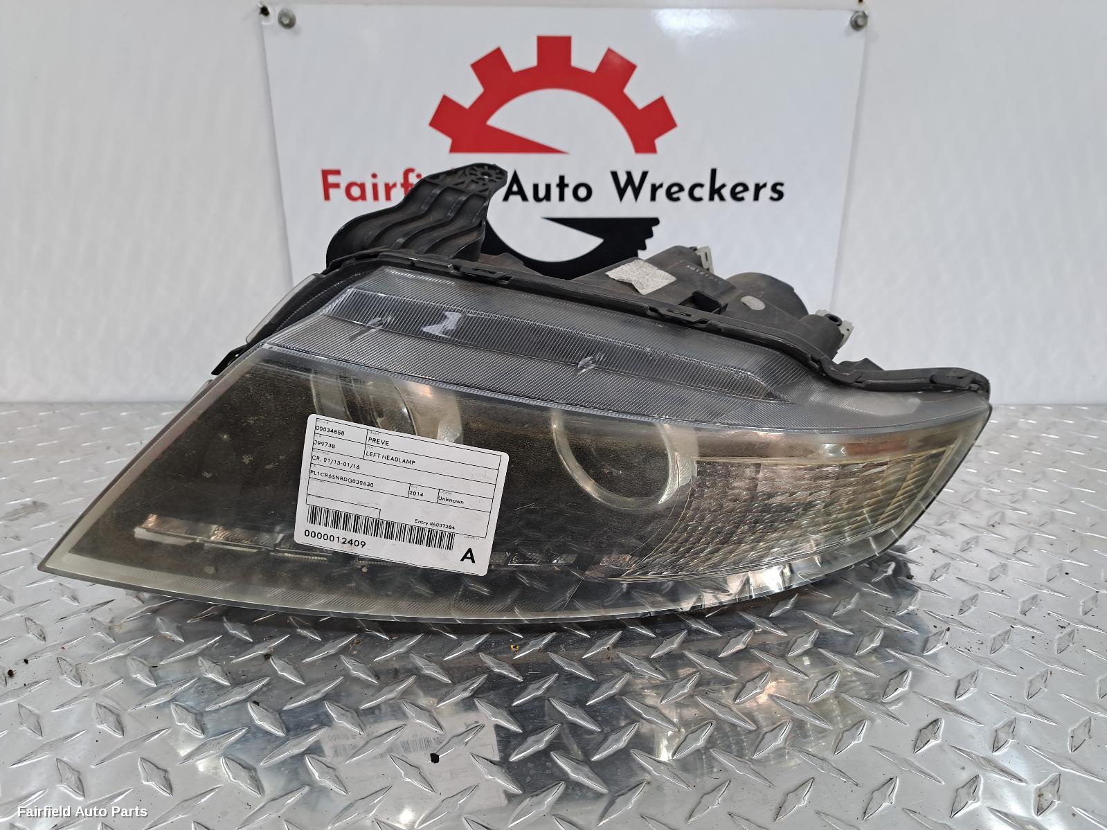 2014 Proton Preve Left Headlamp