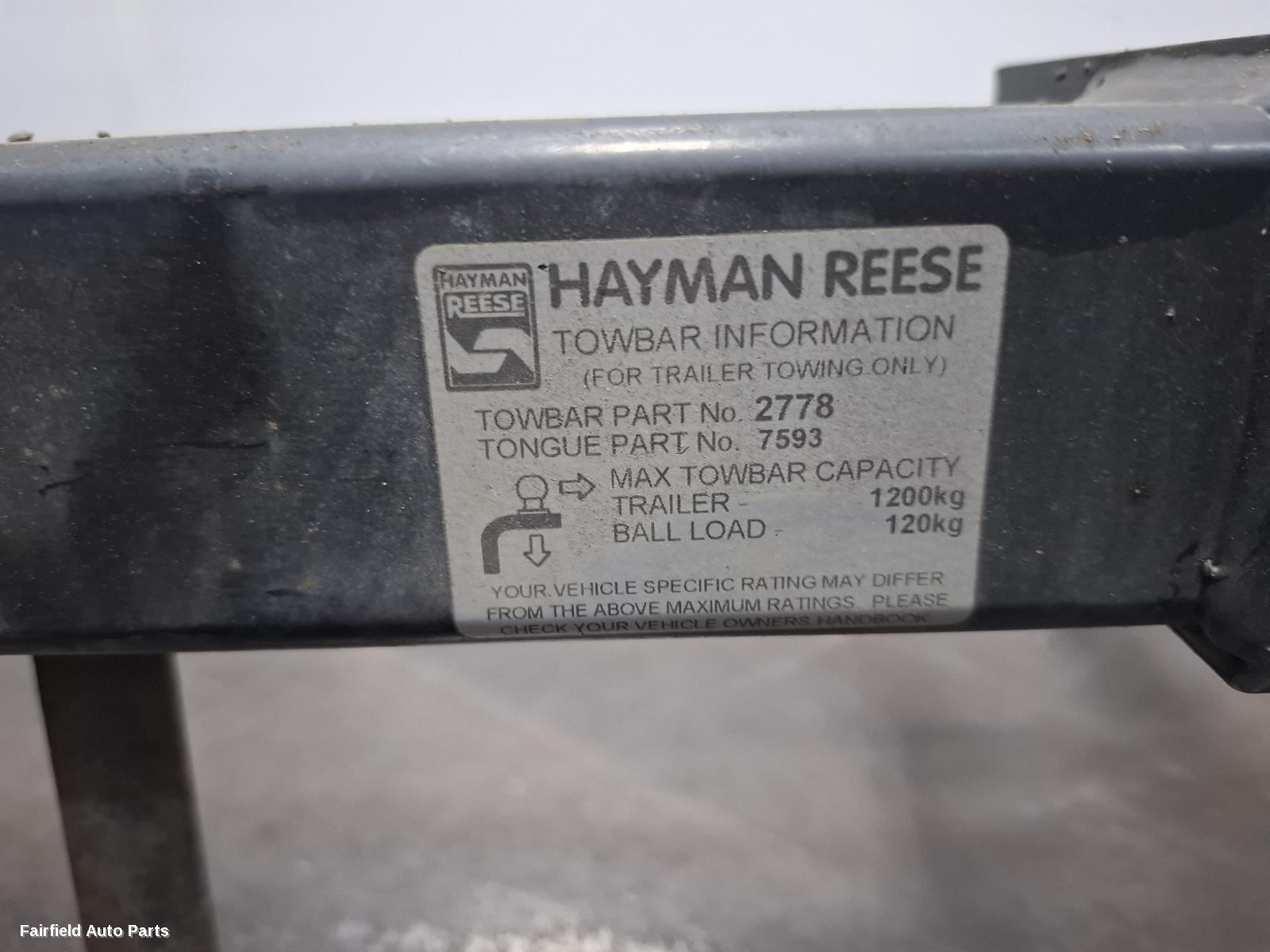 2012 Kia Optima Towbar