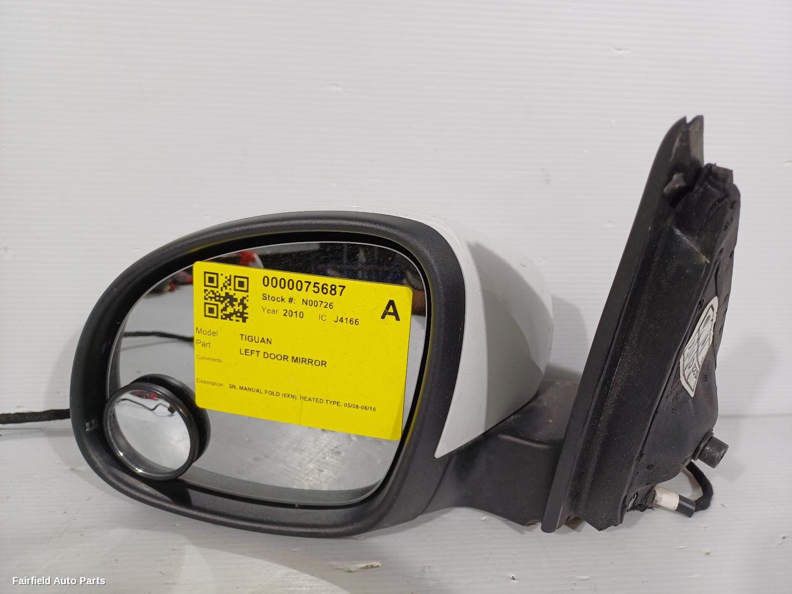 2008-2016 Volkswagen Tiguan Left Door Mirror