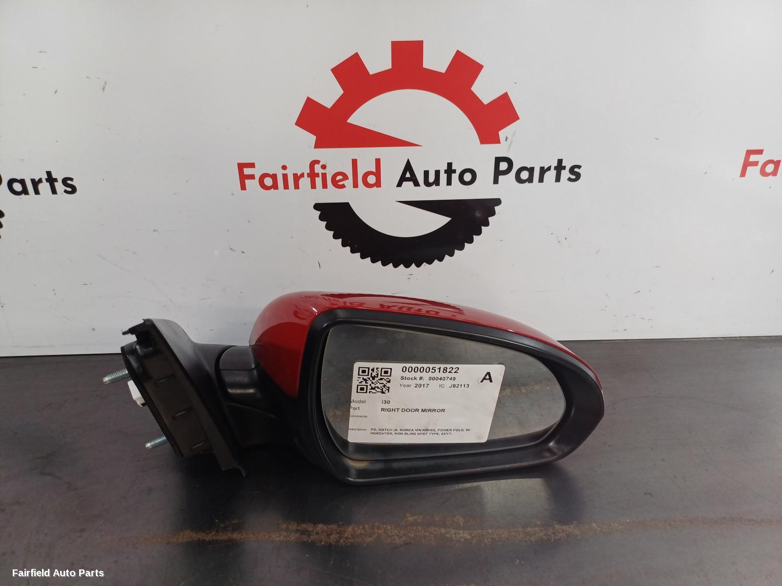 2017-2023 Hyundai I30 Right Door Mirror