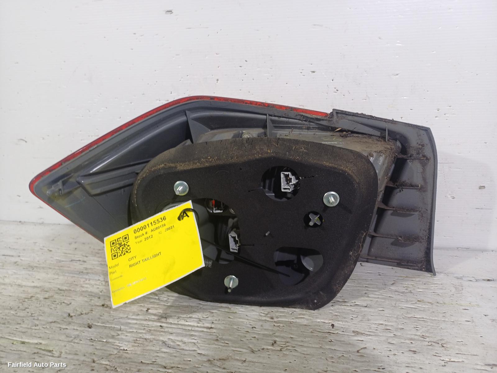 2012-2013 Honda City Right Taillight