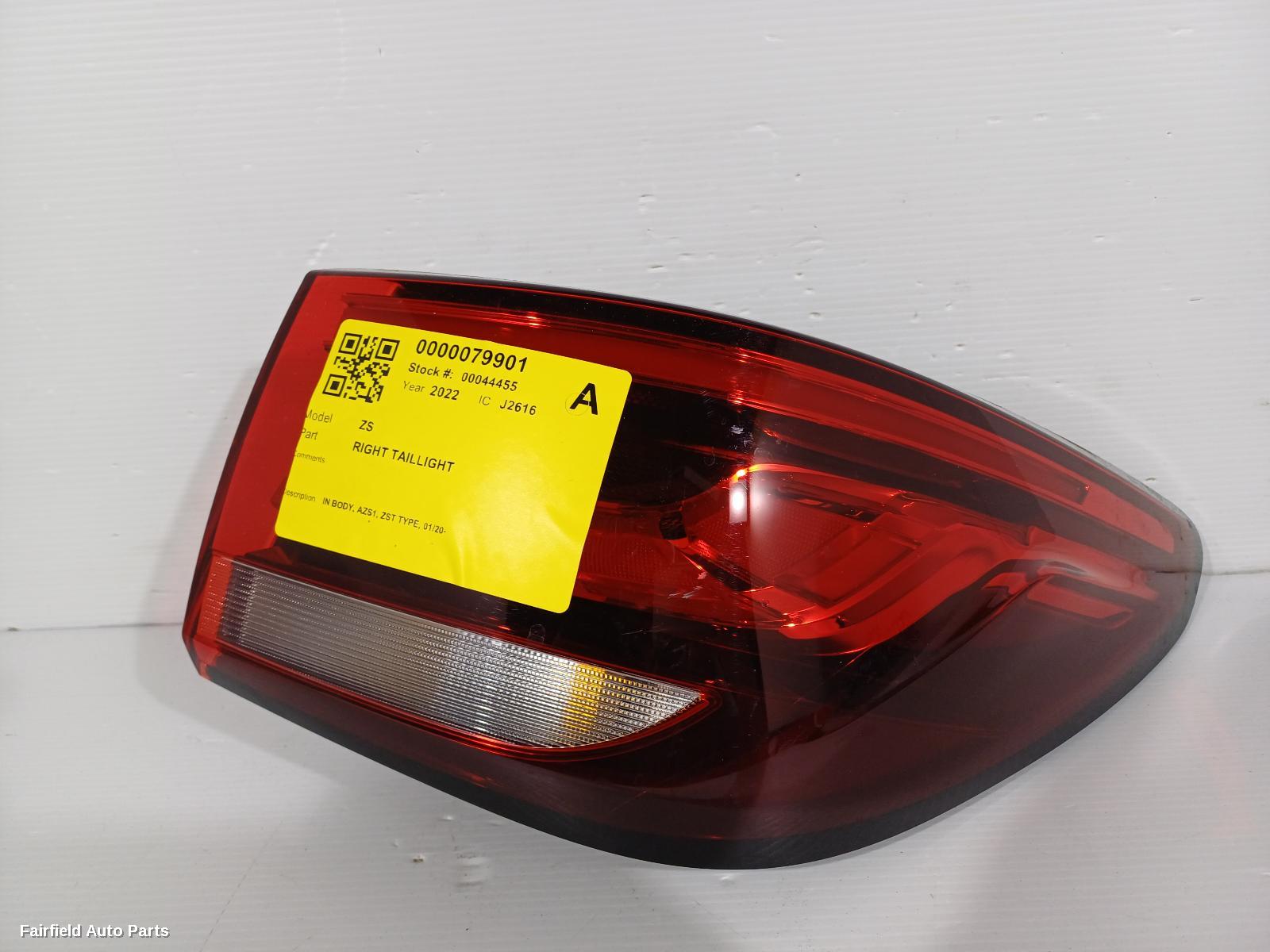 2020-2024 Mg Zs Right Taillight