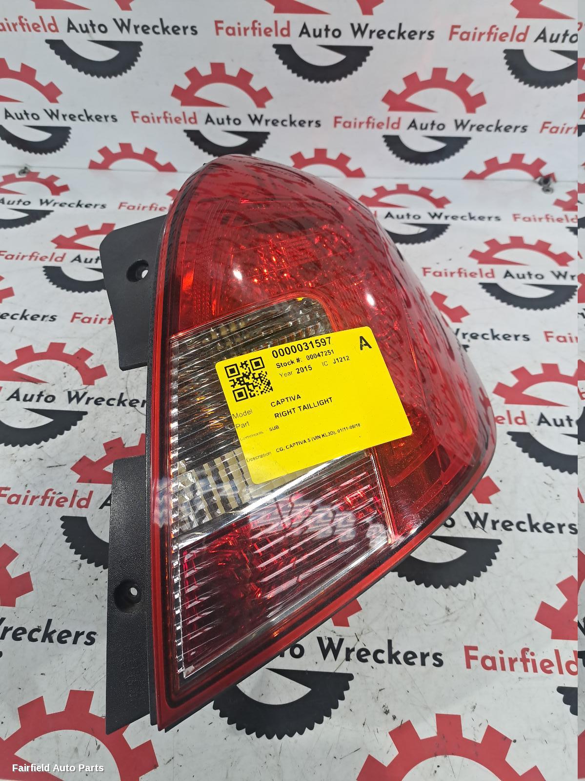 2011-2018 Holden Captiva Right Taillight