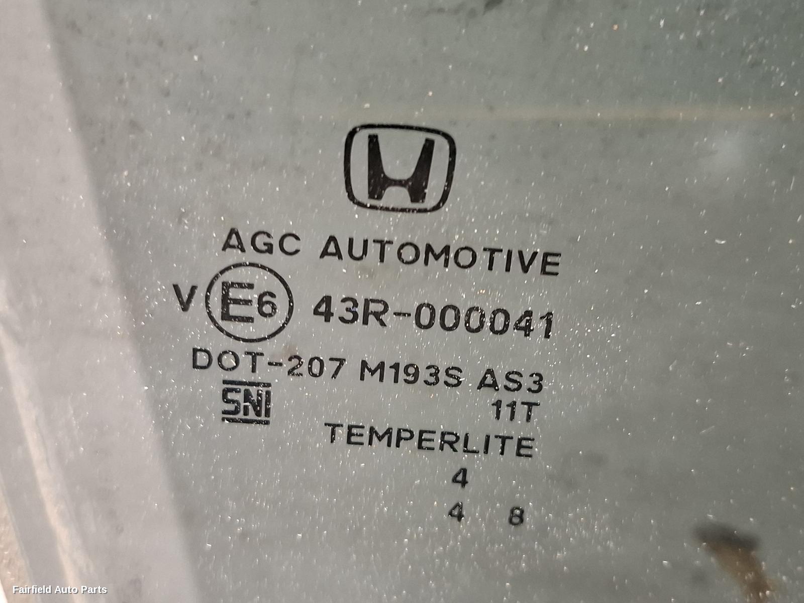 2014-2021 Honda Hrv Right Rear Door Window