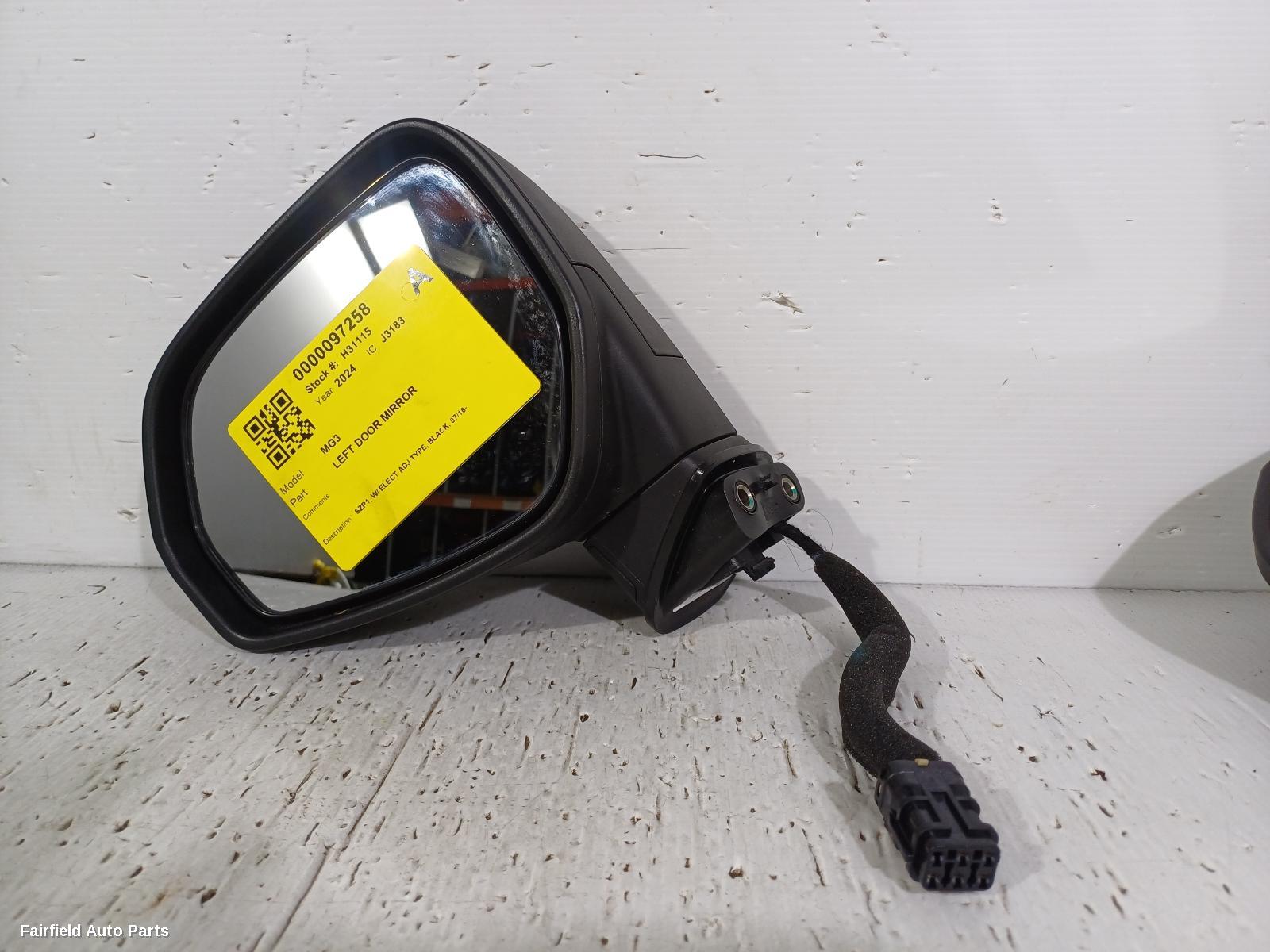 2016-2024 Mg Mg3 Left Door Mirror