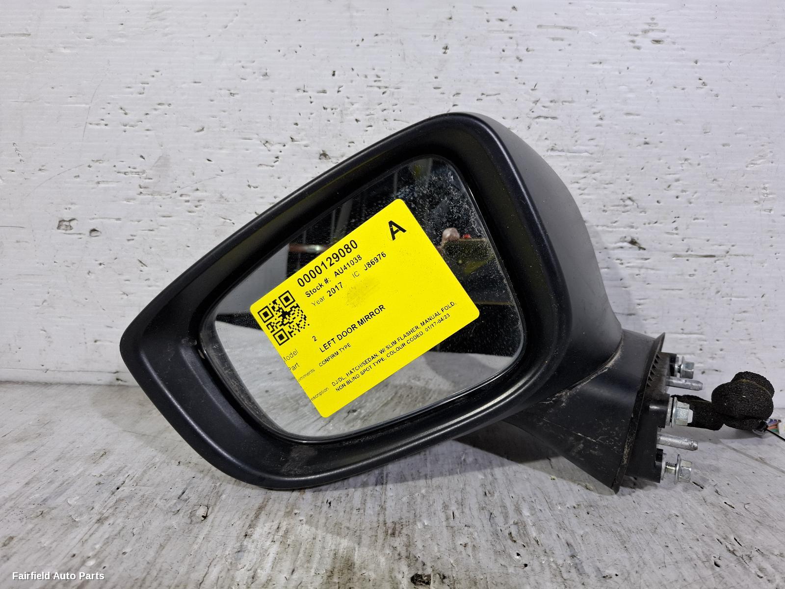 2017-2019 Mazda 2 Left Door Mirror