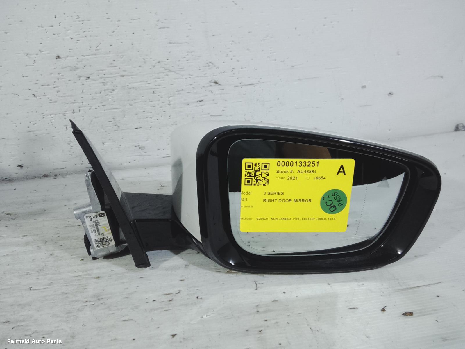 2018-2025 Bmw 3 Series Right Door Mirror