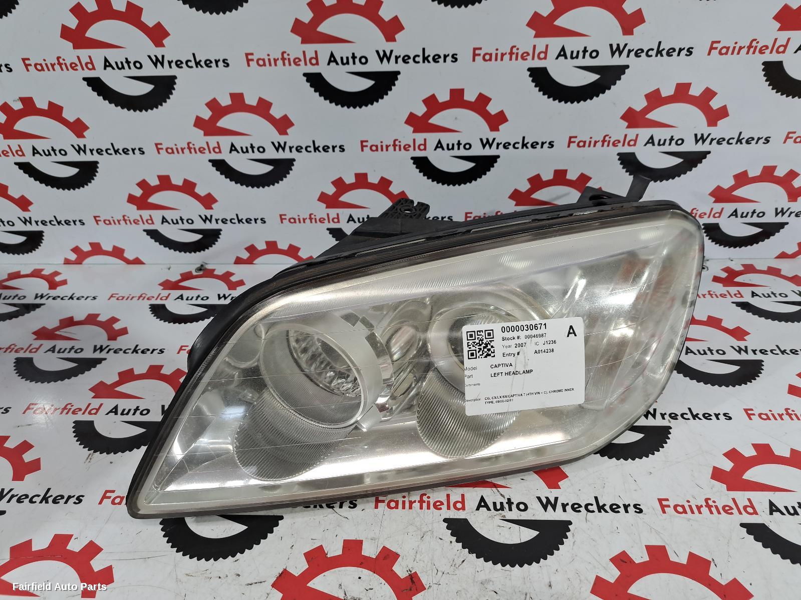 2007 Holden Captiva Left Headlamp