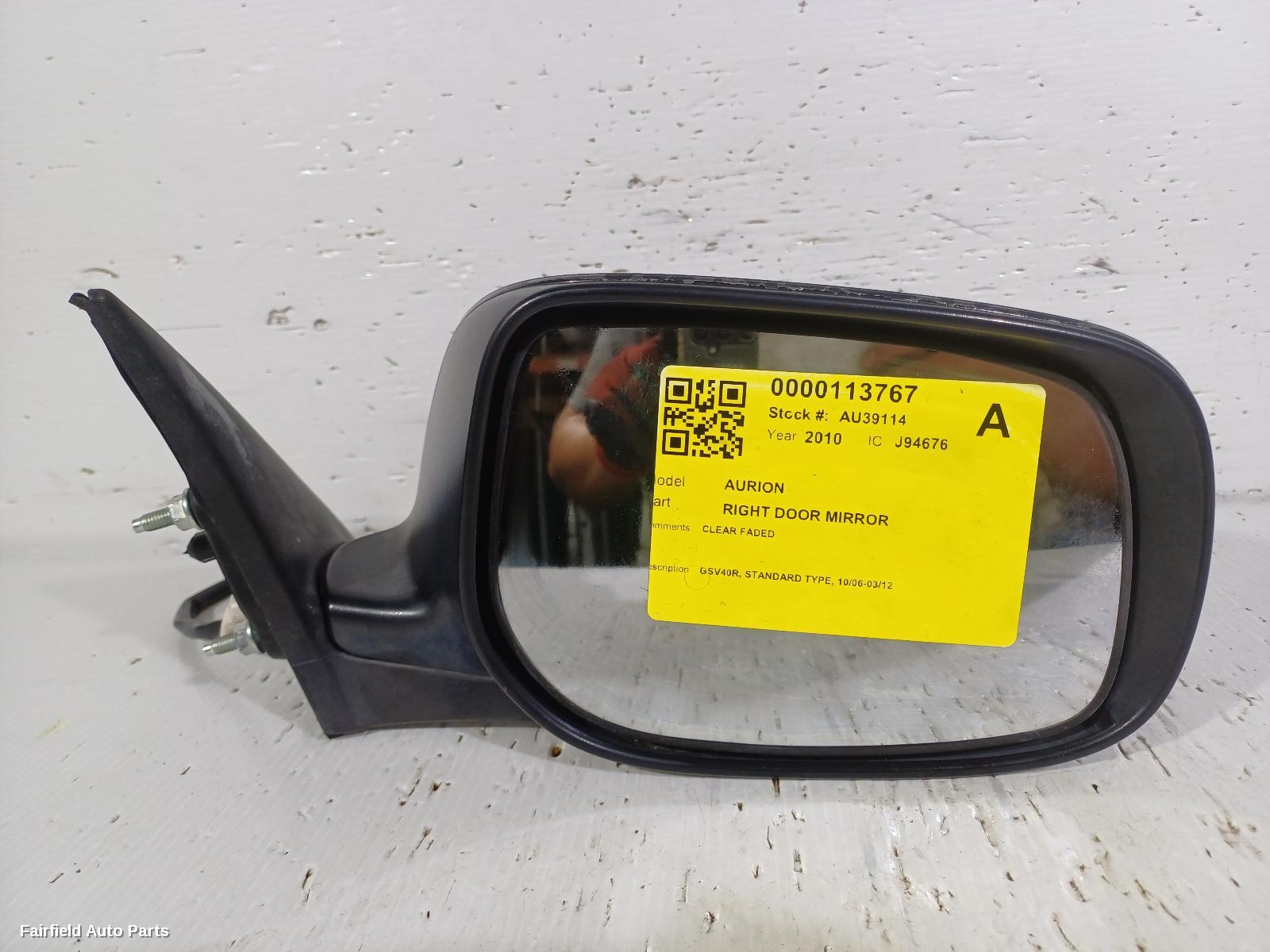 2006-2012 Toyota Aurion Right Door Mirror