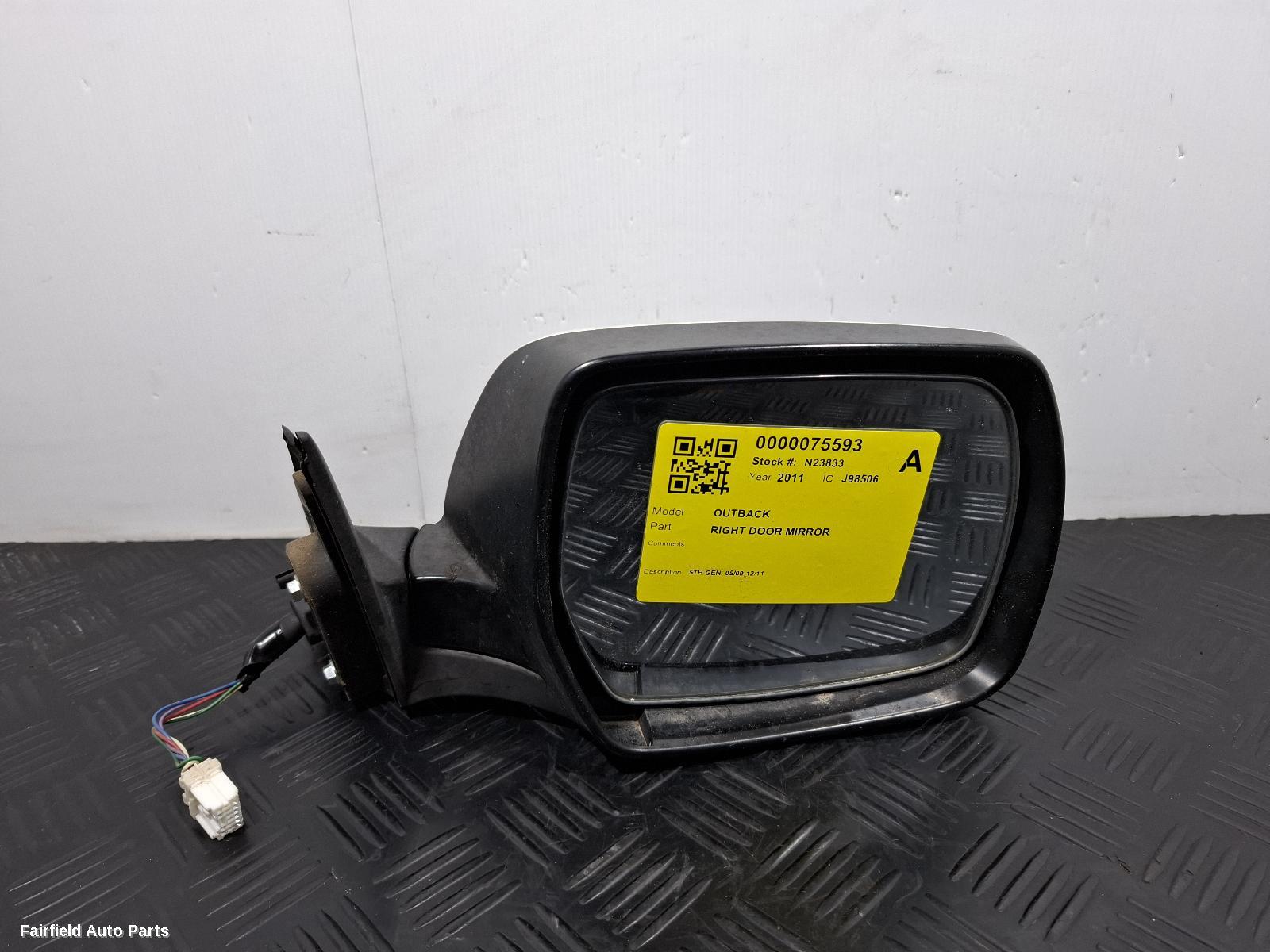 2009-2011 Subaru Outback Right Door Mirror