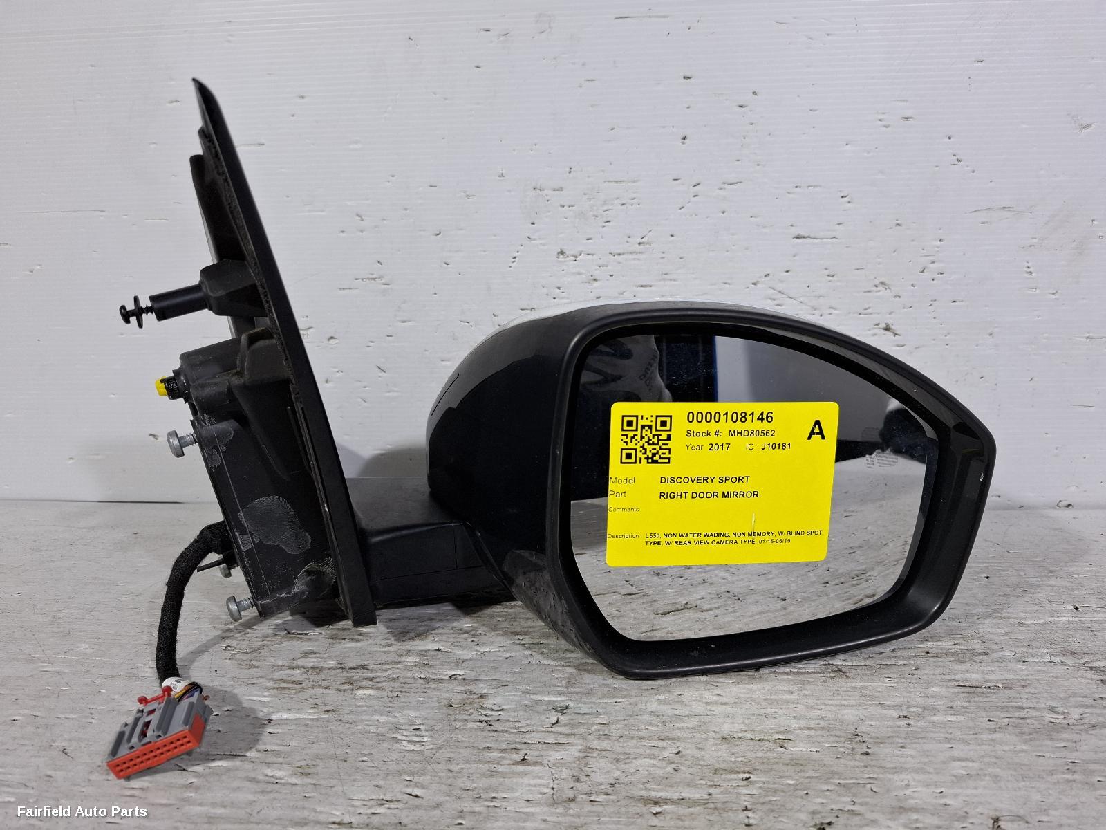 2015-2019 Land Rover Discovery Sport Right Door Mirror