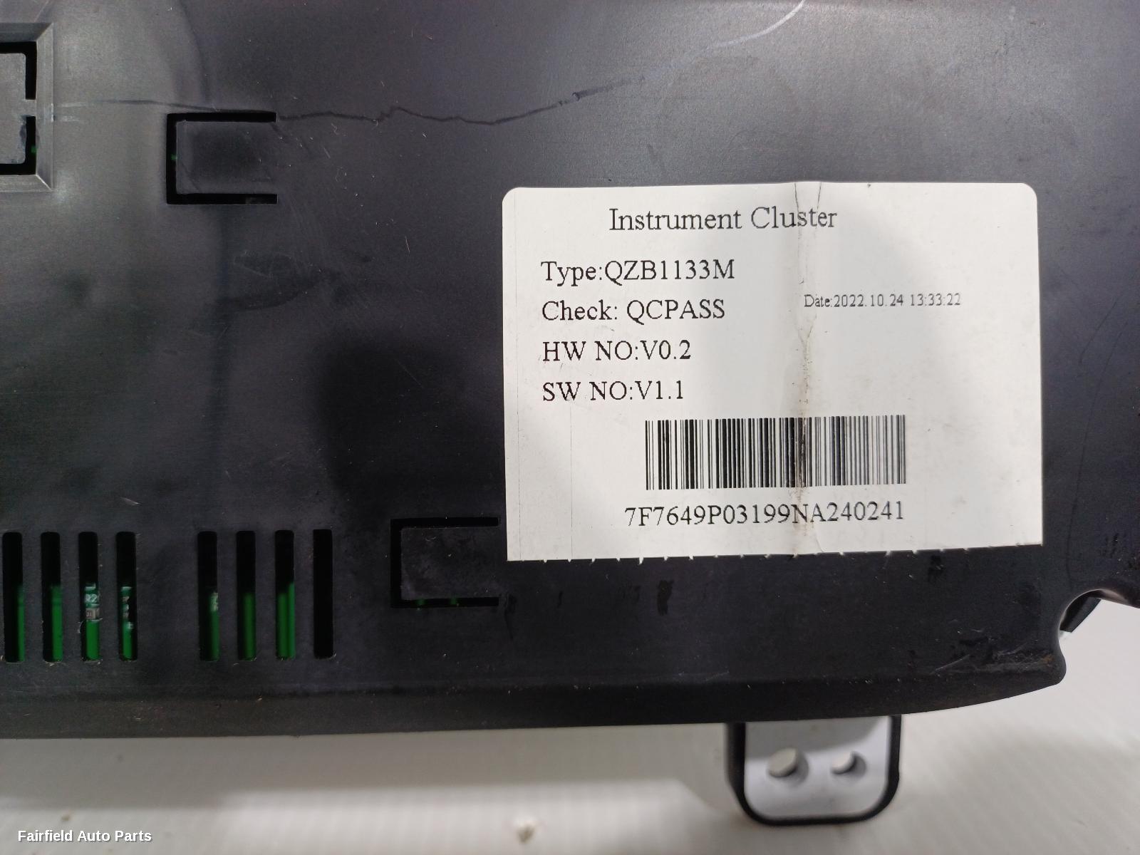 2021-2025 Ldv G10 Instrument Cluster