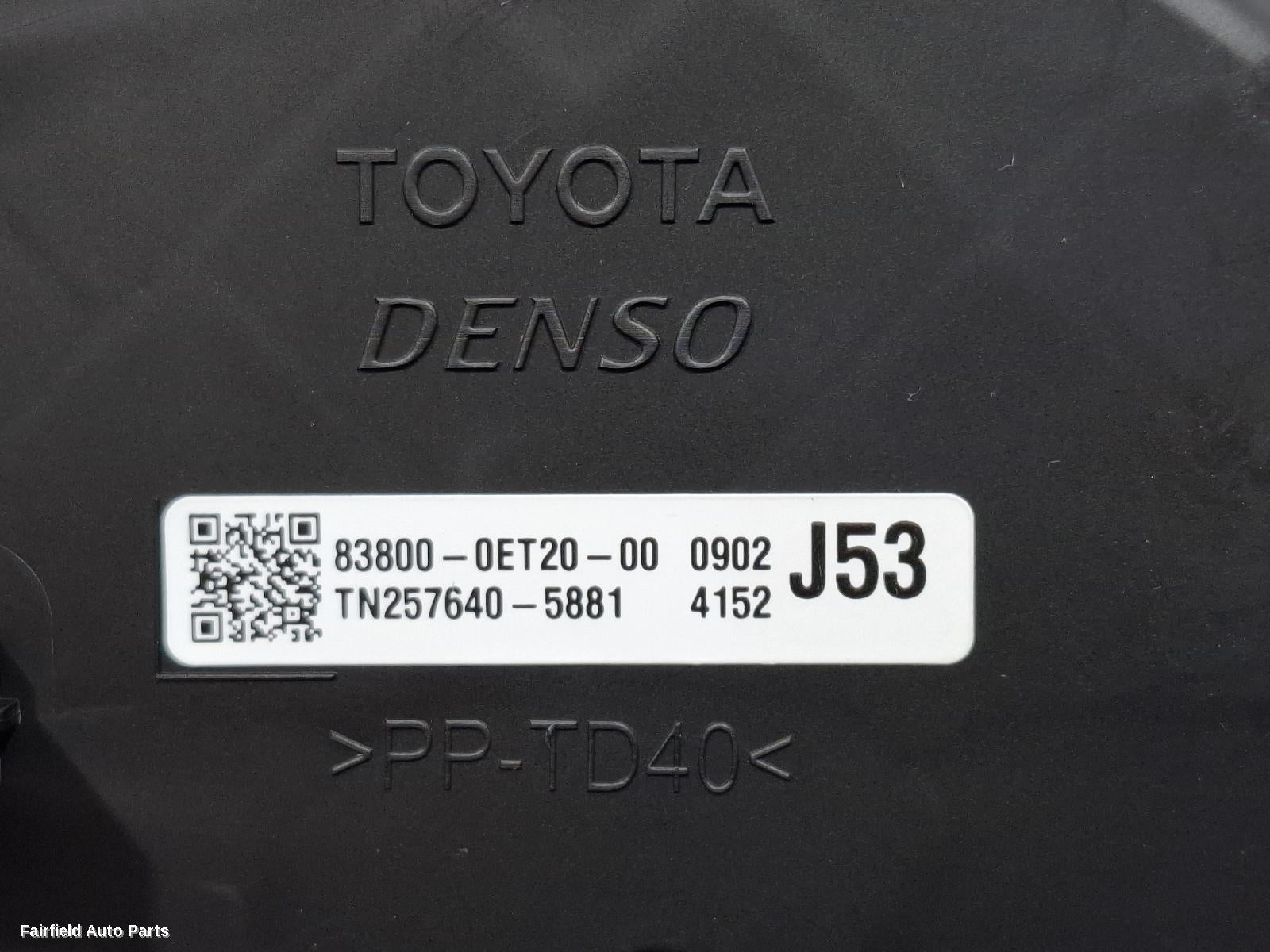 2021-2026 Toyota Kluger Instrument Cluster