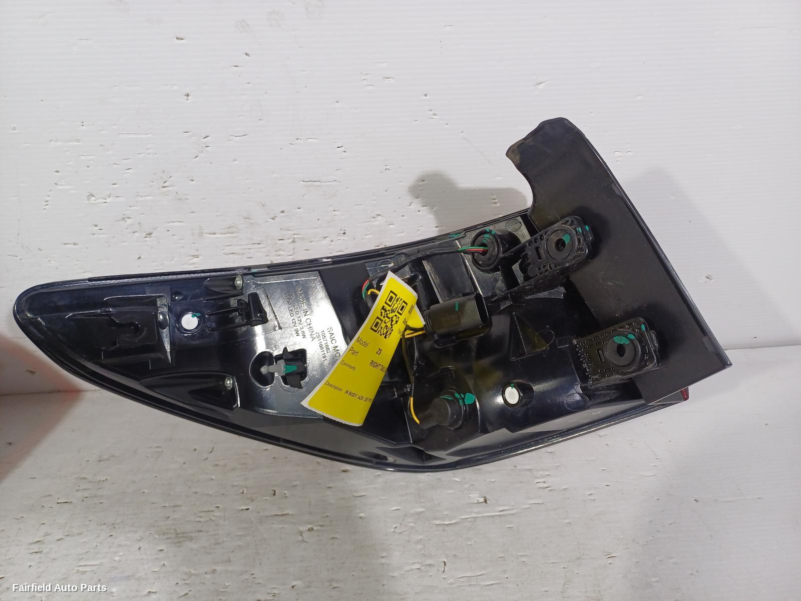 2021 Mg Zs Right Taillight