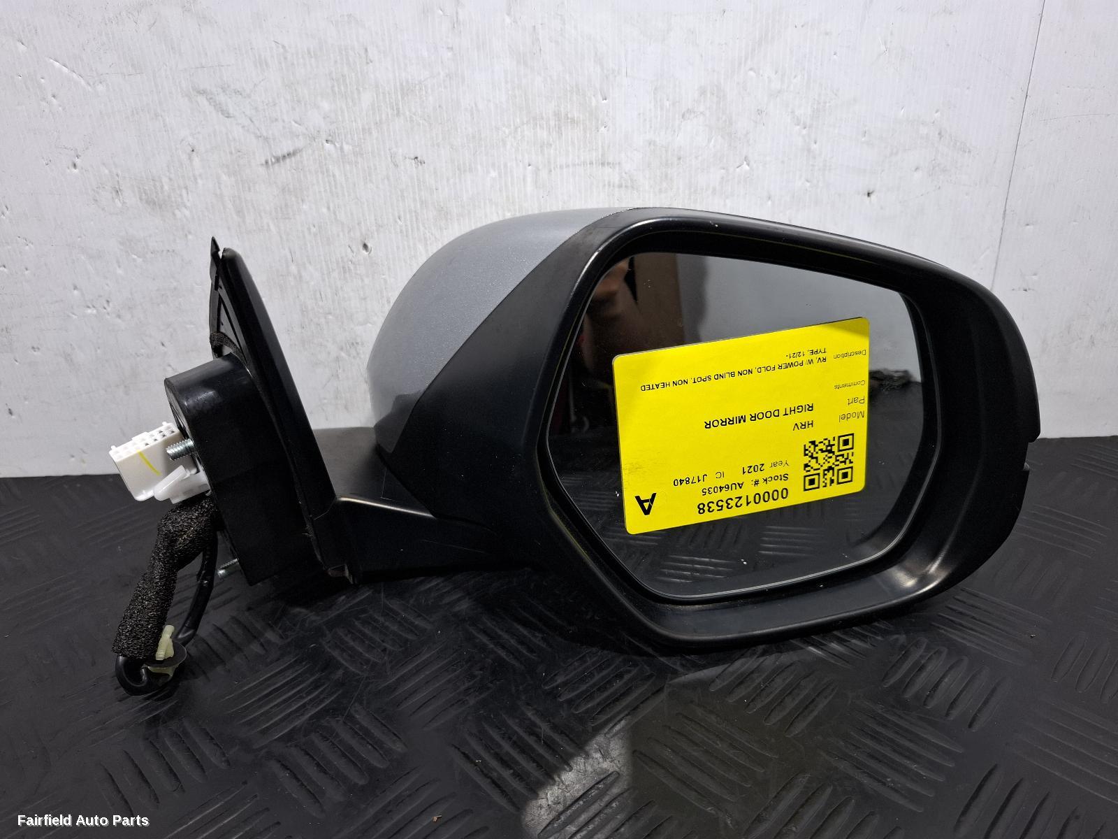 2021-2025 Honda Hrv Right Door Mirror