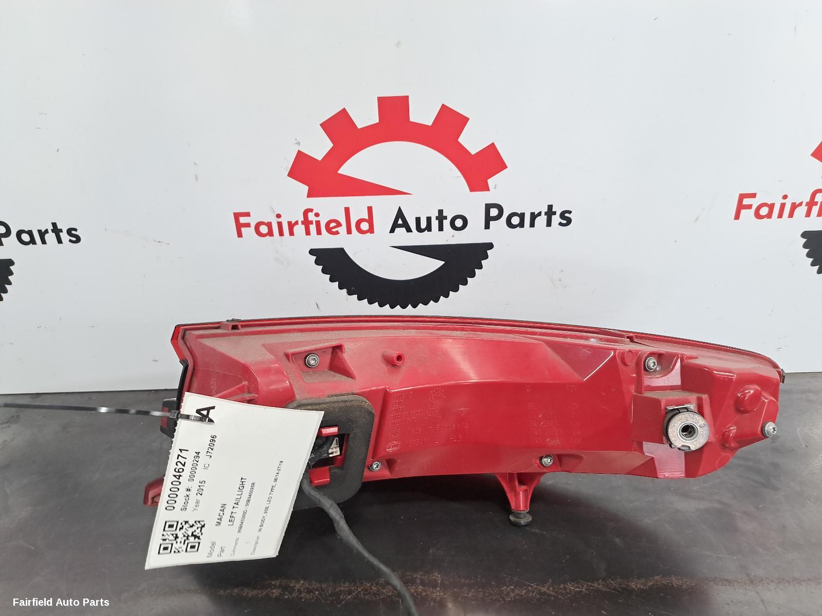 2014-2018 Porsche Macan Left Taillight