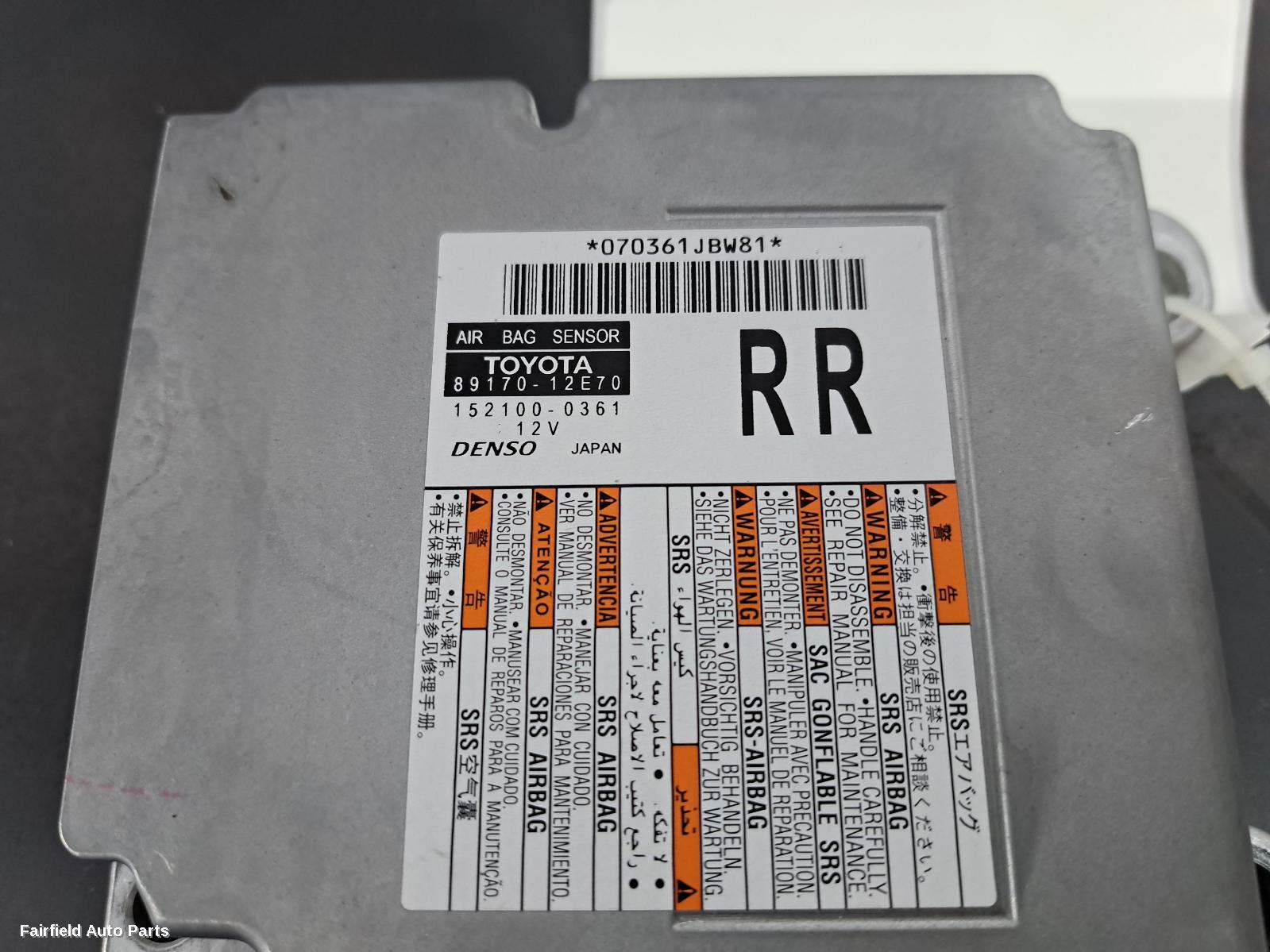 2021 Toyota Corolla Airbag Module Sensor