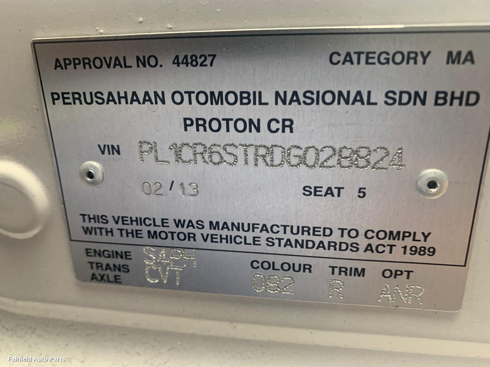 2013 Proton Preve Bootlid Tailgate