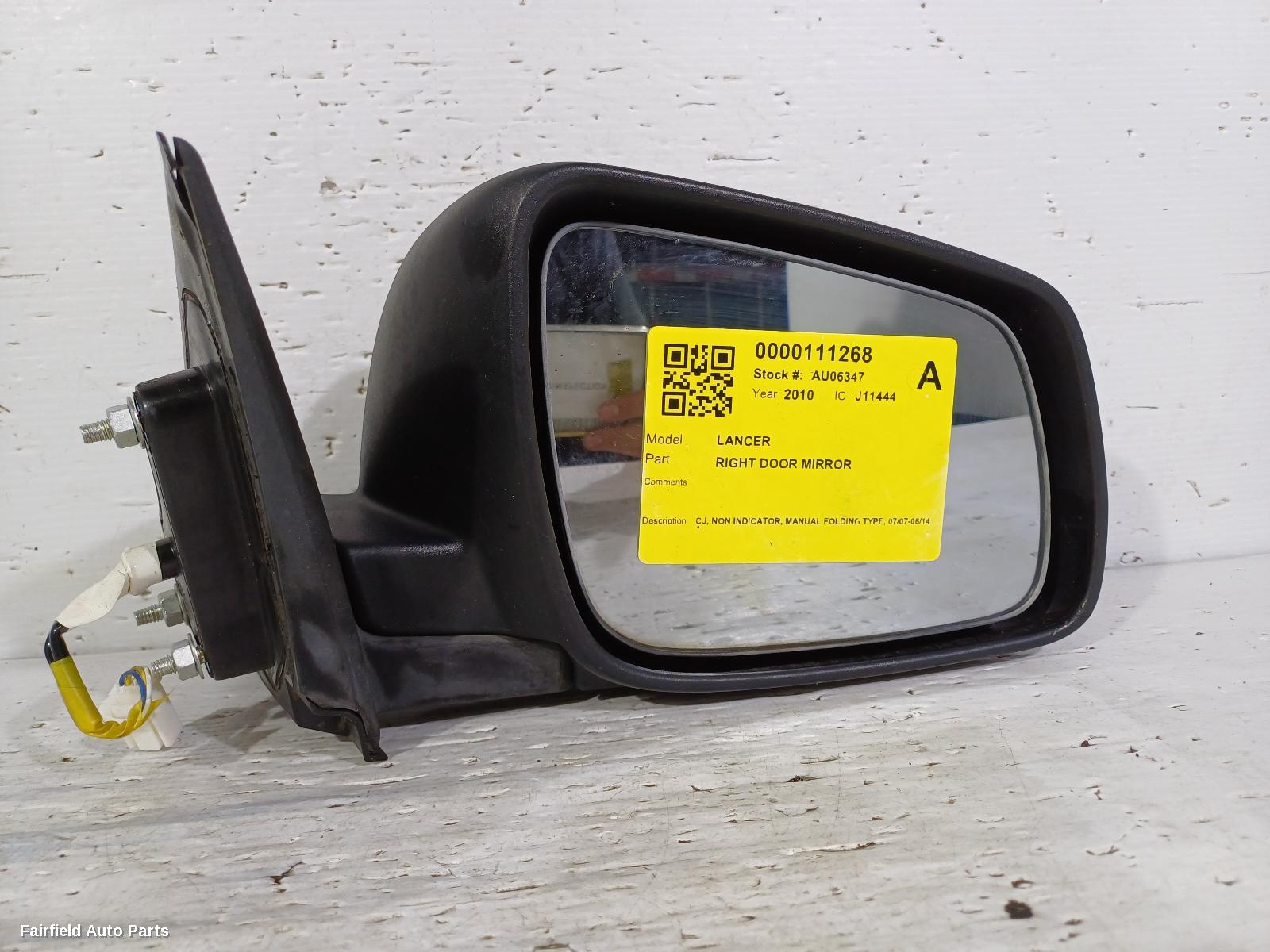 2007-2014 Mitsubishi Lancer Right Door Mirror