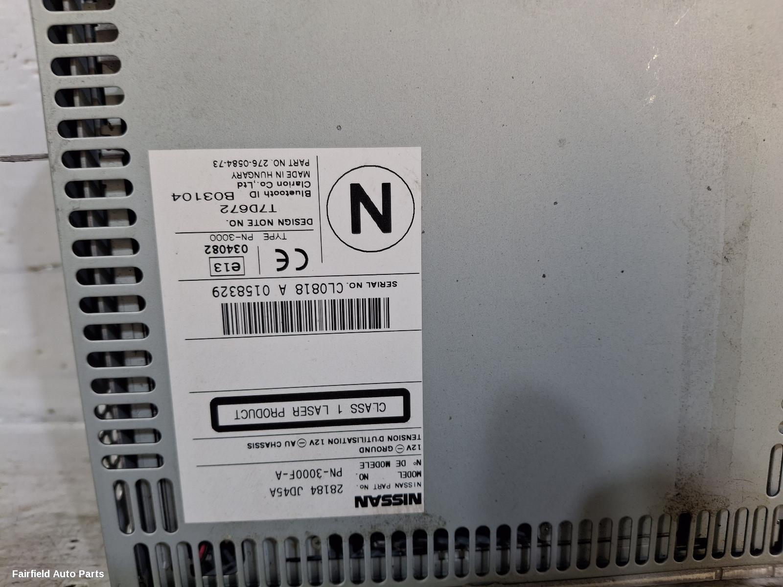 2007-2014 Nissan Dualis Radio Cd Dvd Sat Tv